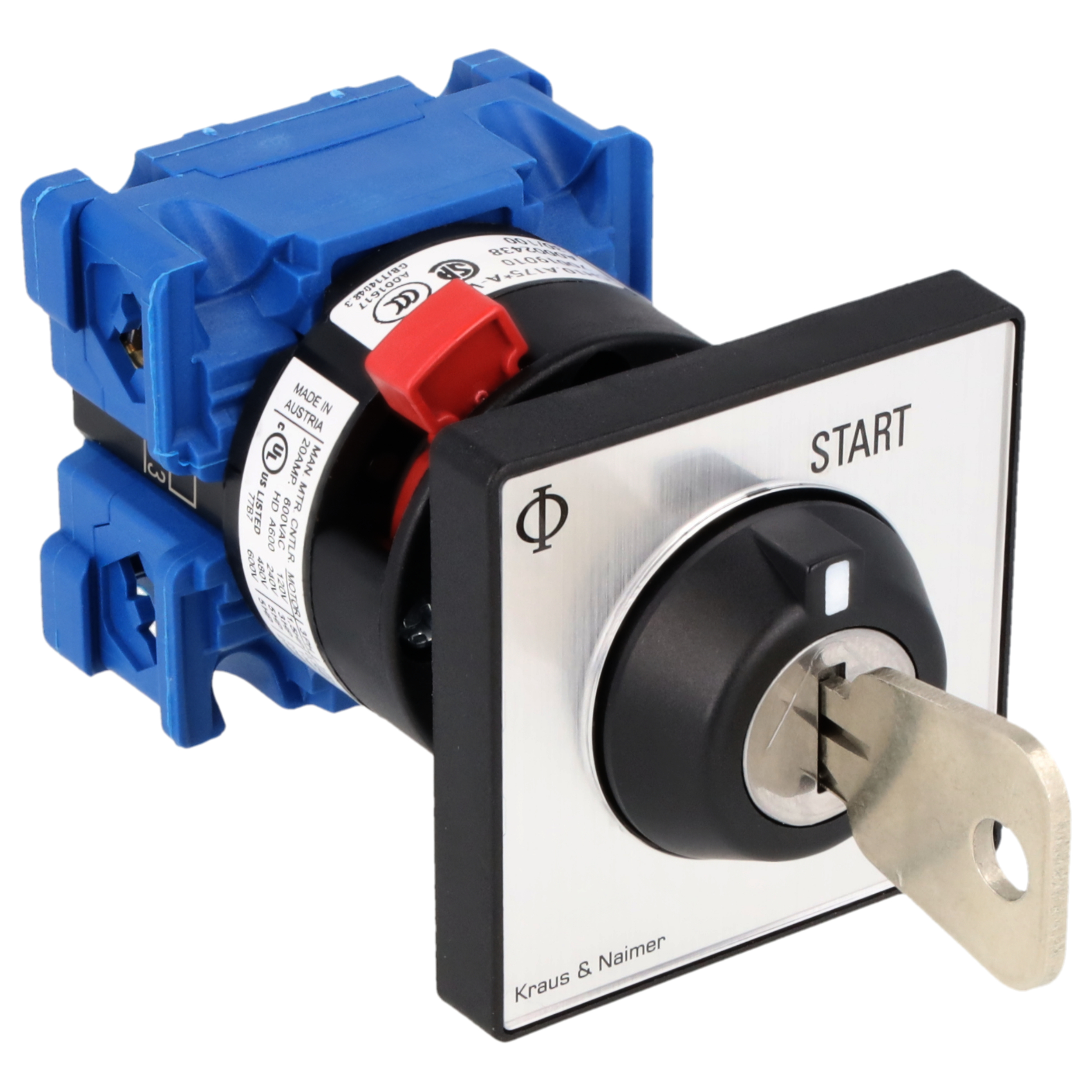 Schlüsselschalter; Ein-Taster; START; Zentralbefestigung; Schlüsseleinrichtung