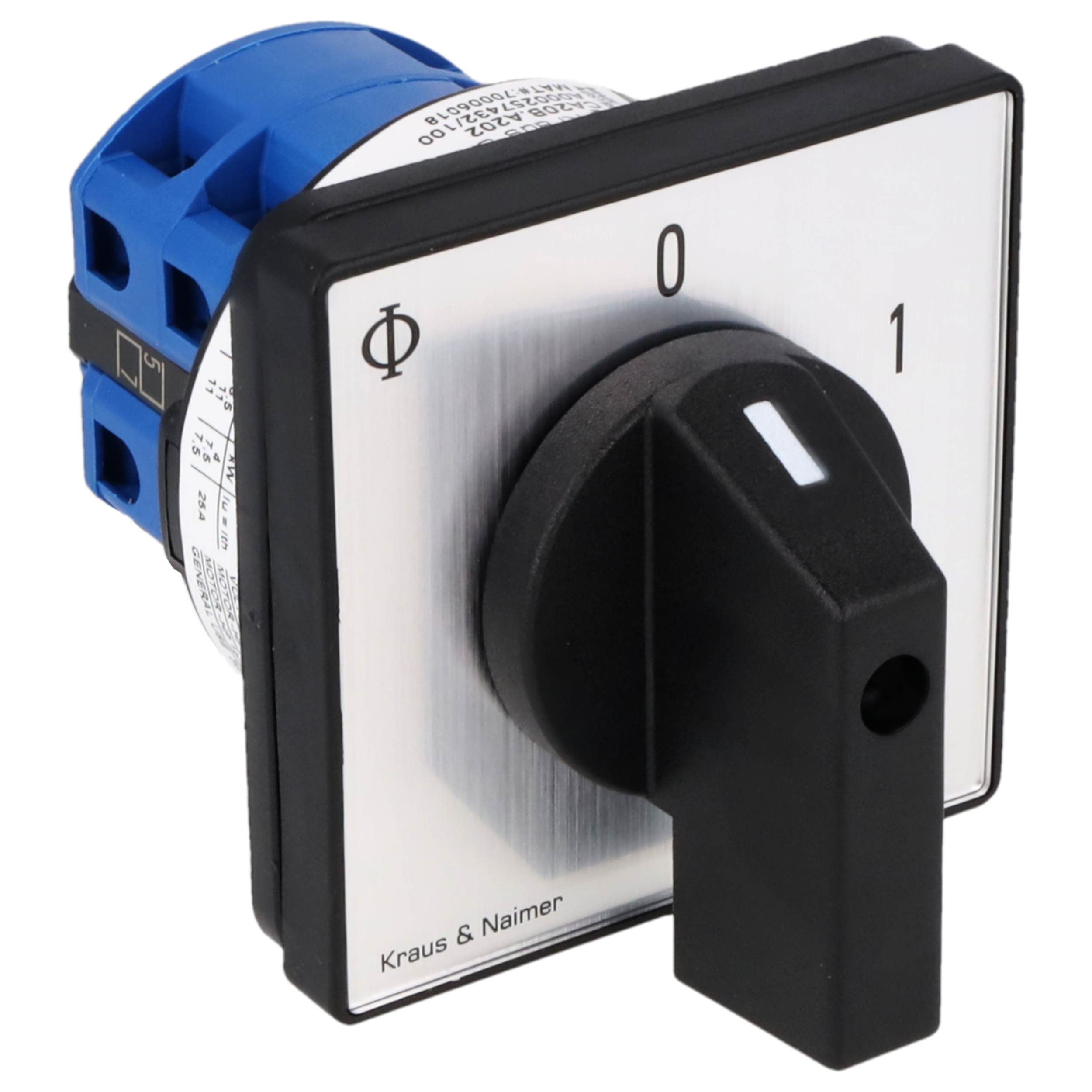 Ausschalter; 4-polig; 0-1; Fronteinbau 4-Loch