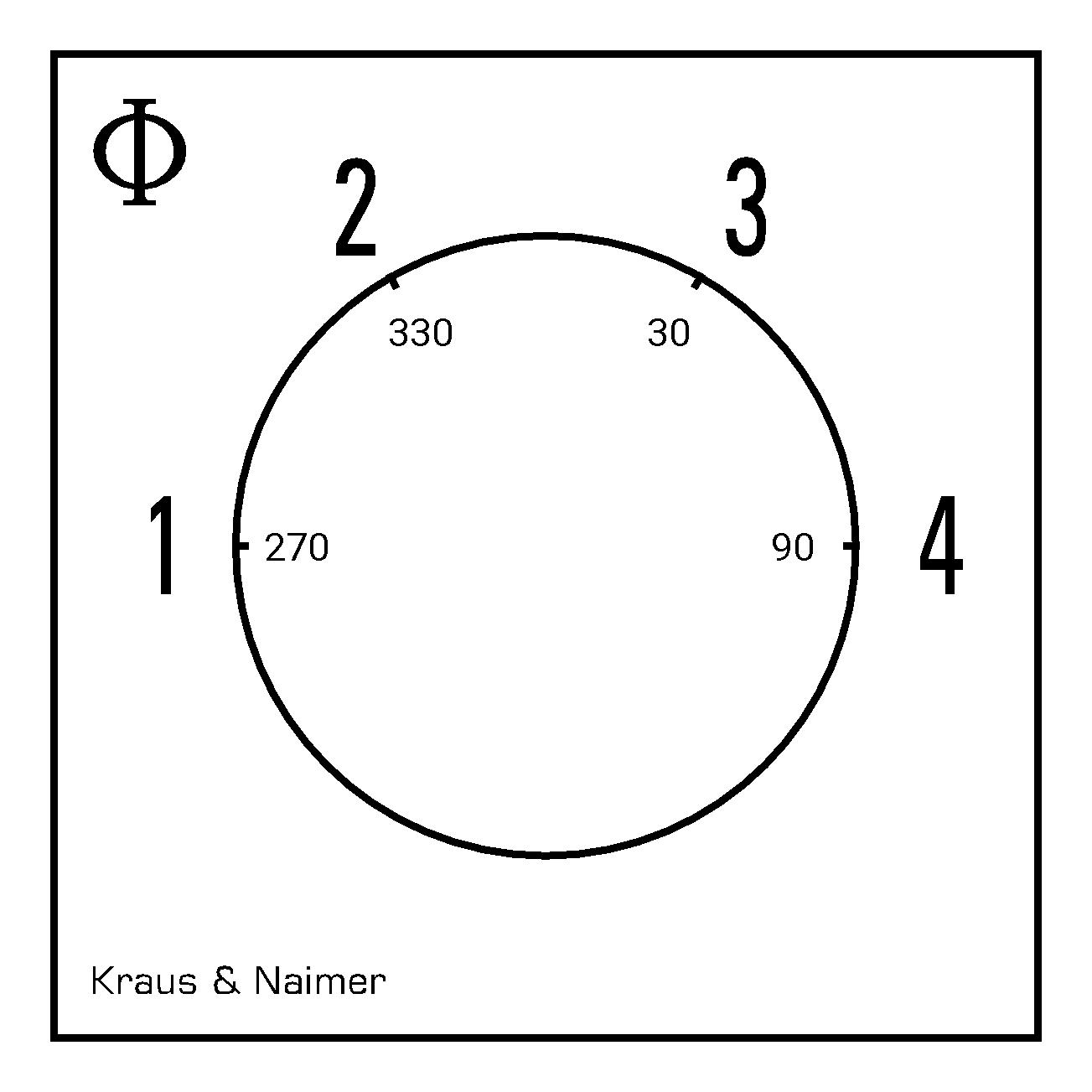 Schlüsselschalter; Stufenschalter 1-4; 1-polig; 1-2-3-4; Kunststoffgehäuse; Schlüsseleinrichtung