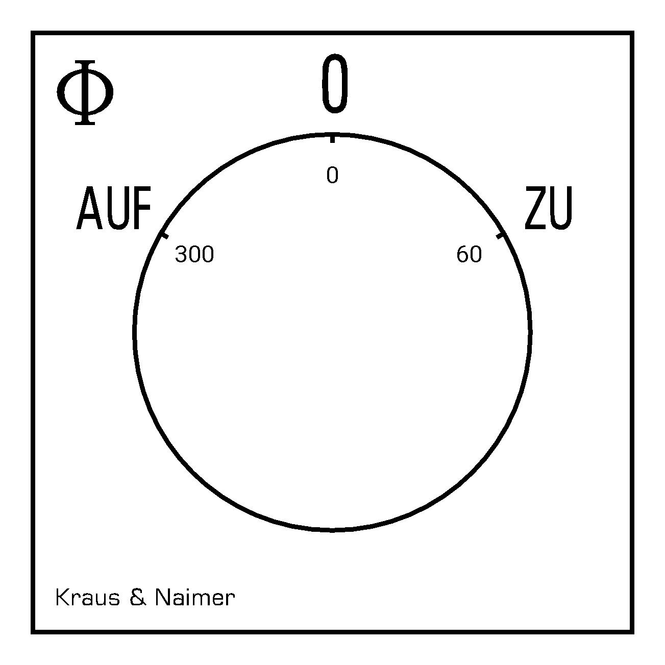 Umschalter m.0; 1-polig; AUF-0-ZU; Zentralbefestigung