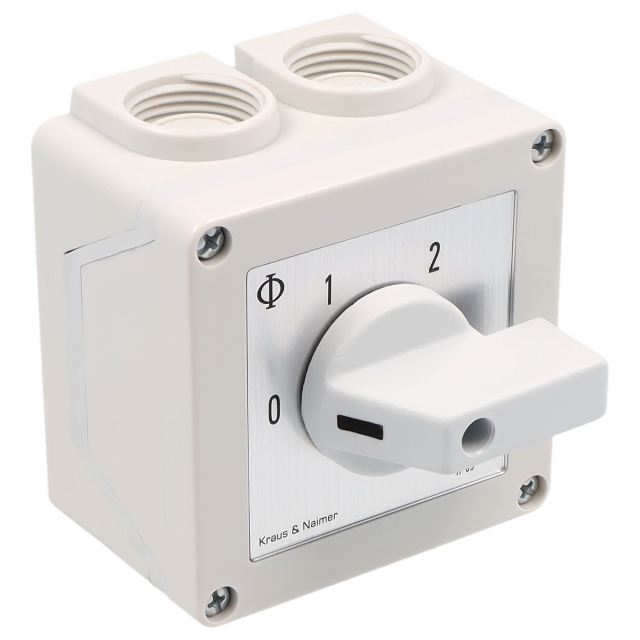 General application switch (2 Gang); 1-pole; 0-1-2; Plastic housing