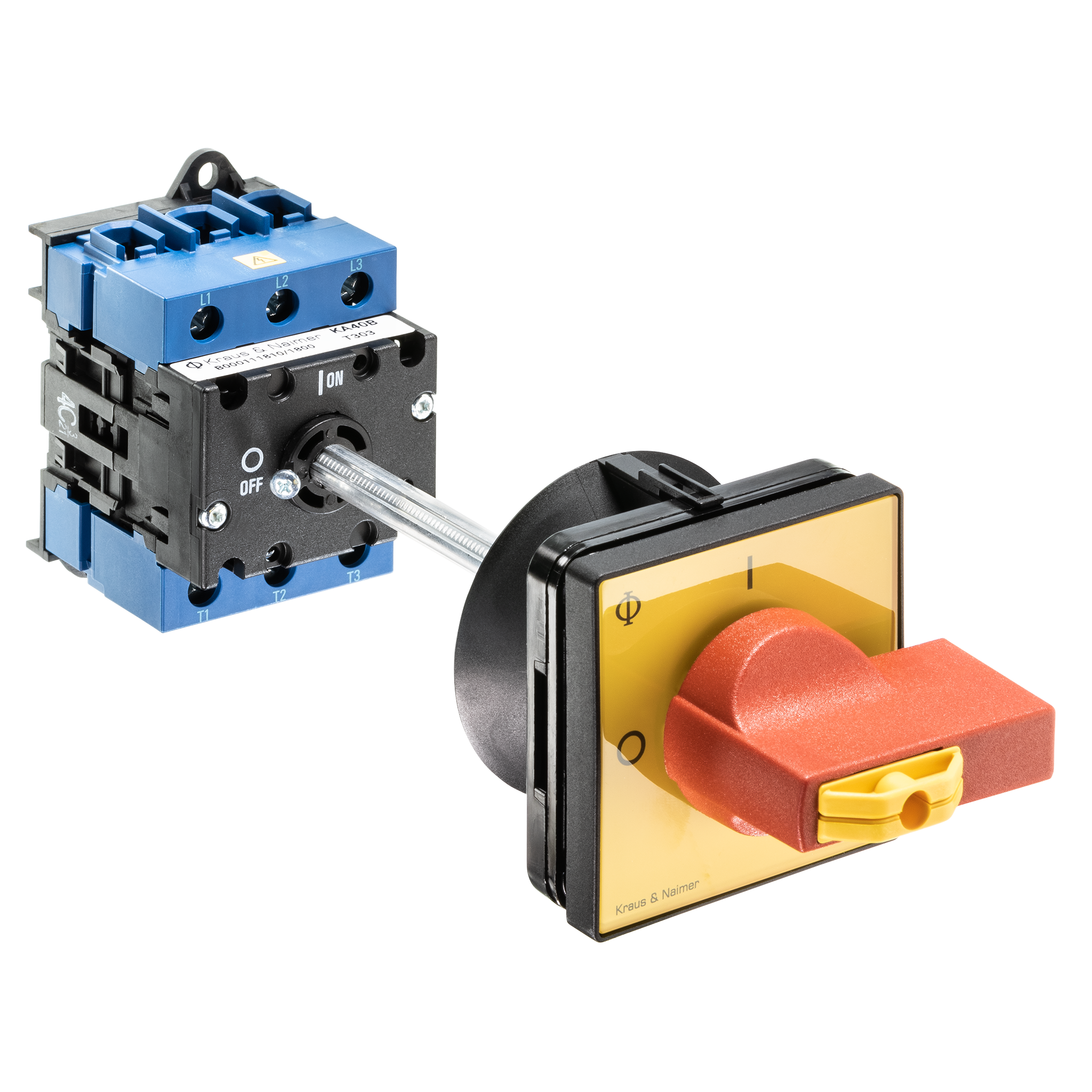 Main switch; ON/OFF switch; 4-pole; 0-I; Base mounting/DIN rail mounting; Padlock Device; Door Clutch; Shaft Extension