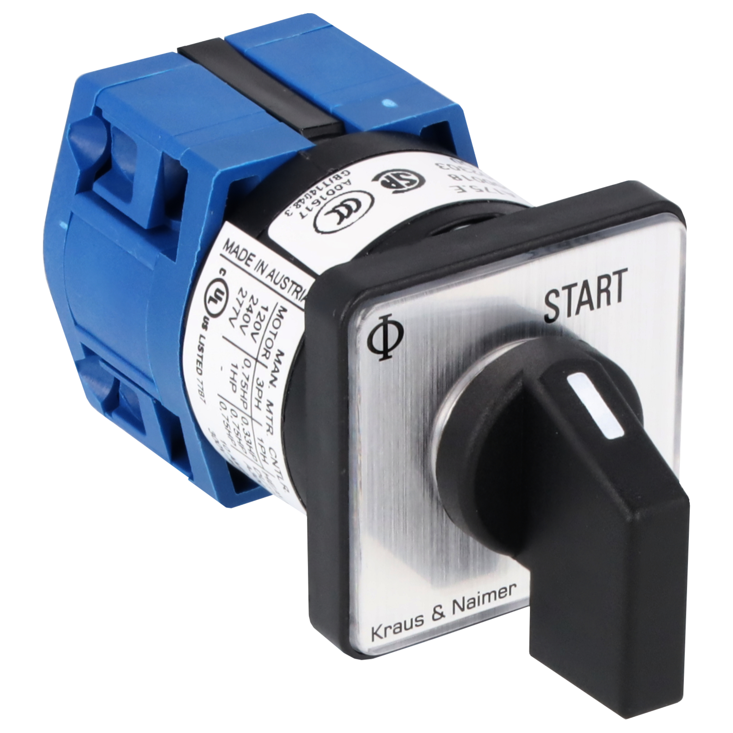 Changeover switch 1>0-2; 1-pole; 1-0-2; Panel mounting 2-hole