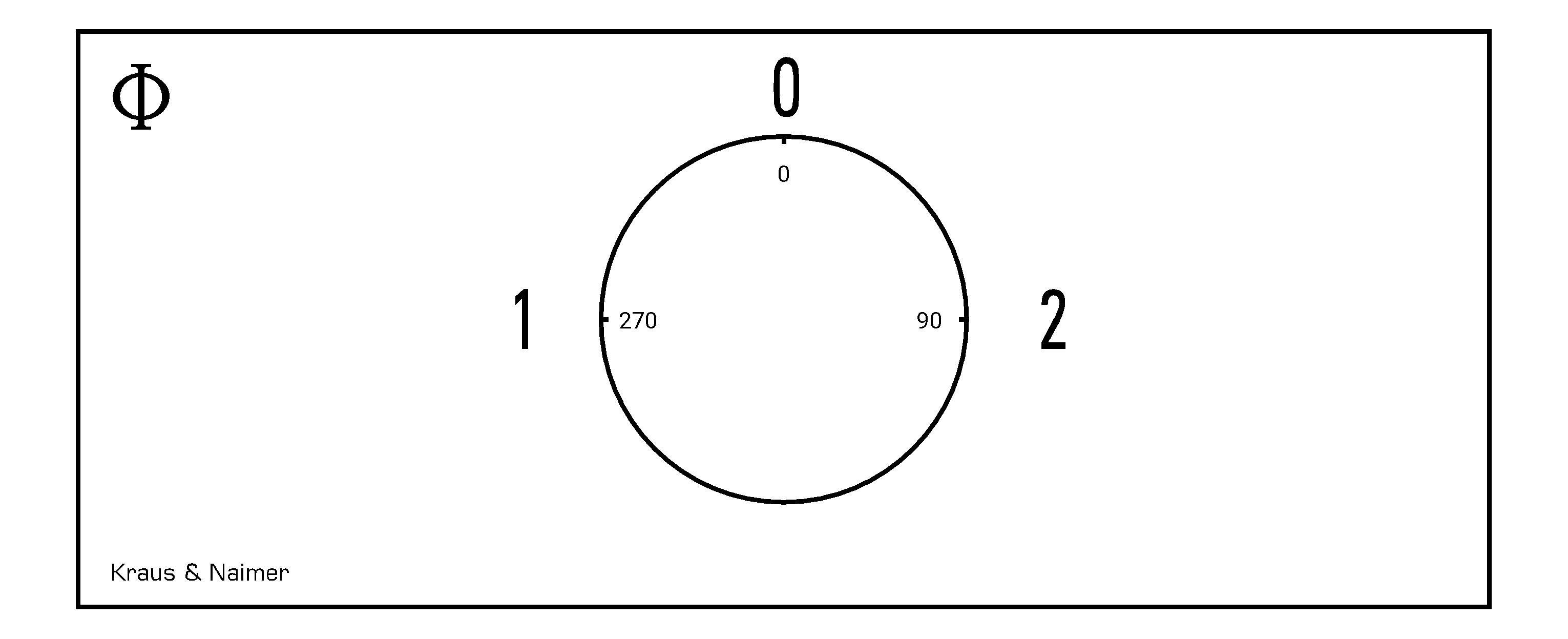 Umschalter m.0; 4-polig; 1-0-2; Verteilereinbau/Reiheneinbau