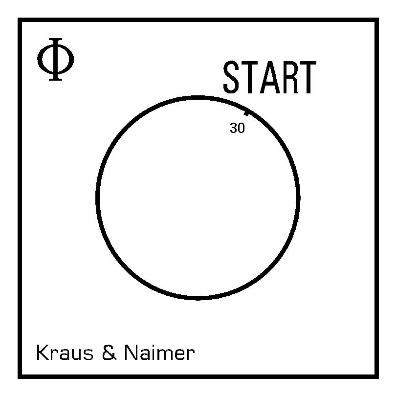 Ein-Taster; START; Fronteinbau 2-Loch
