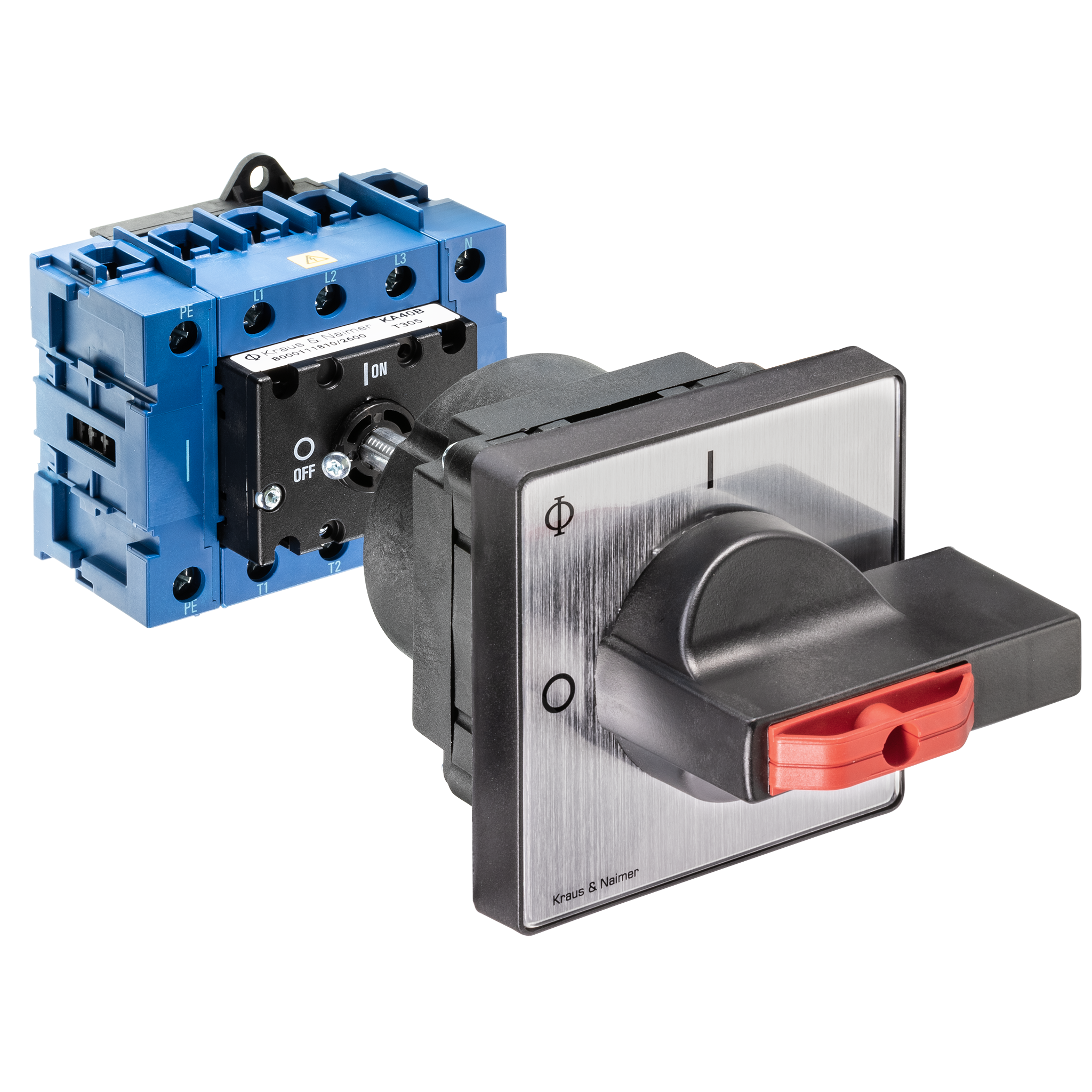 Hauptschalter; Ausschalter; 4-polig; 0-I; Verteilereinbau/Reiheneinbau; Sperrvorrichtung; Achsverlängerung