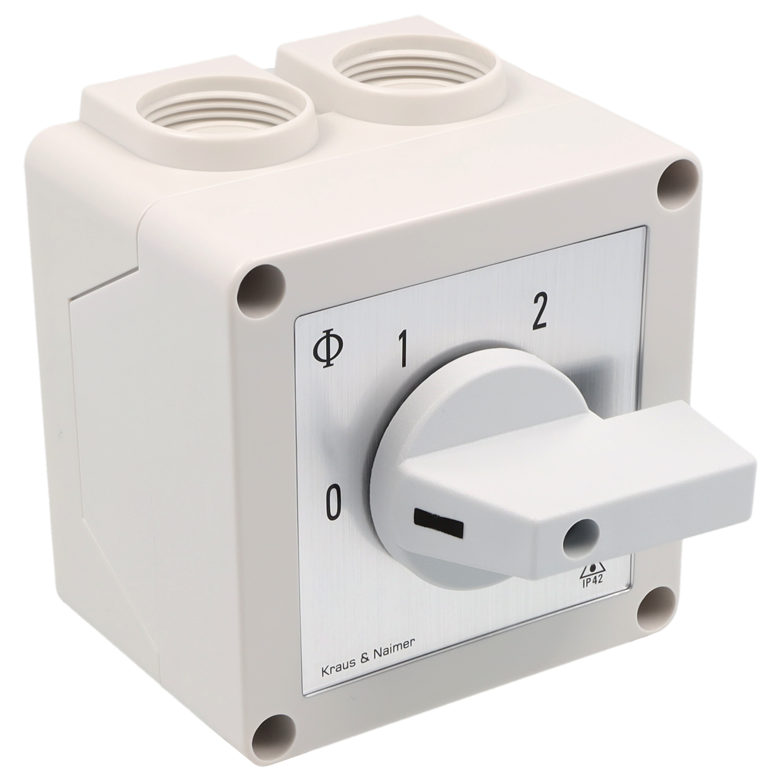 General application switch (2 Gang); 2-pole; 0-1-2; Plastic housing