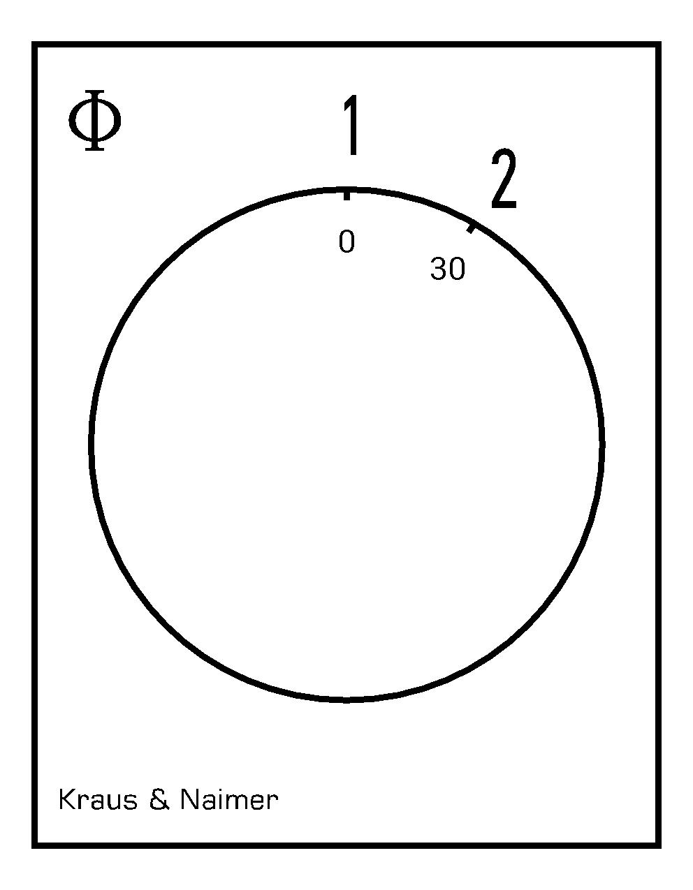 Umschalter o.0, RZ; 2-polig; 1-2; Reiheneinbau