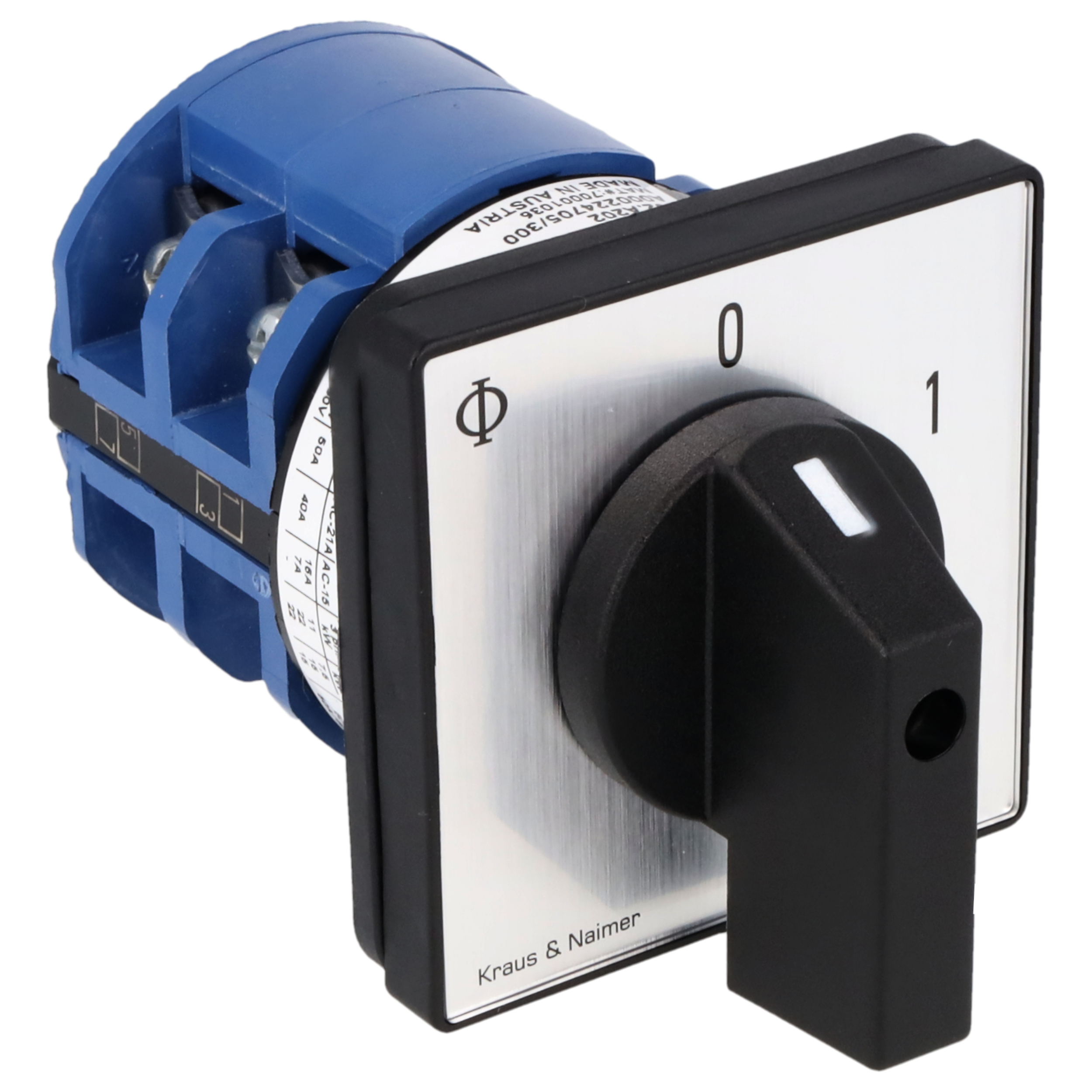 Ausschalter; 3-polig; 0-1; Fronteinbau 4-Loch