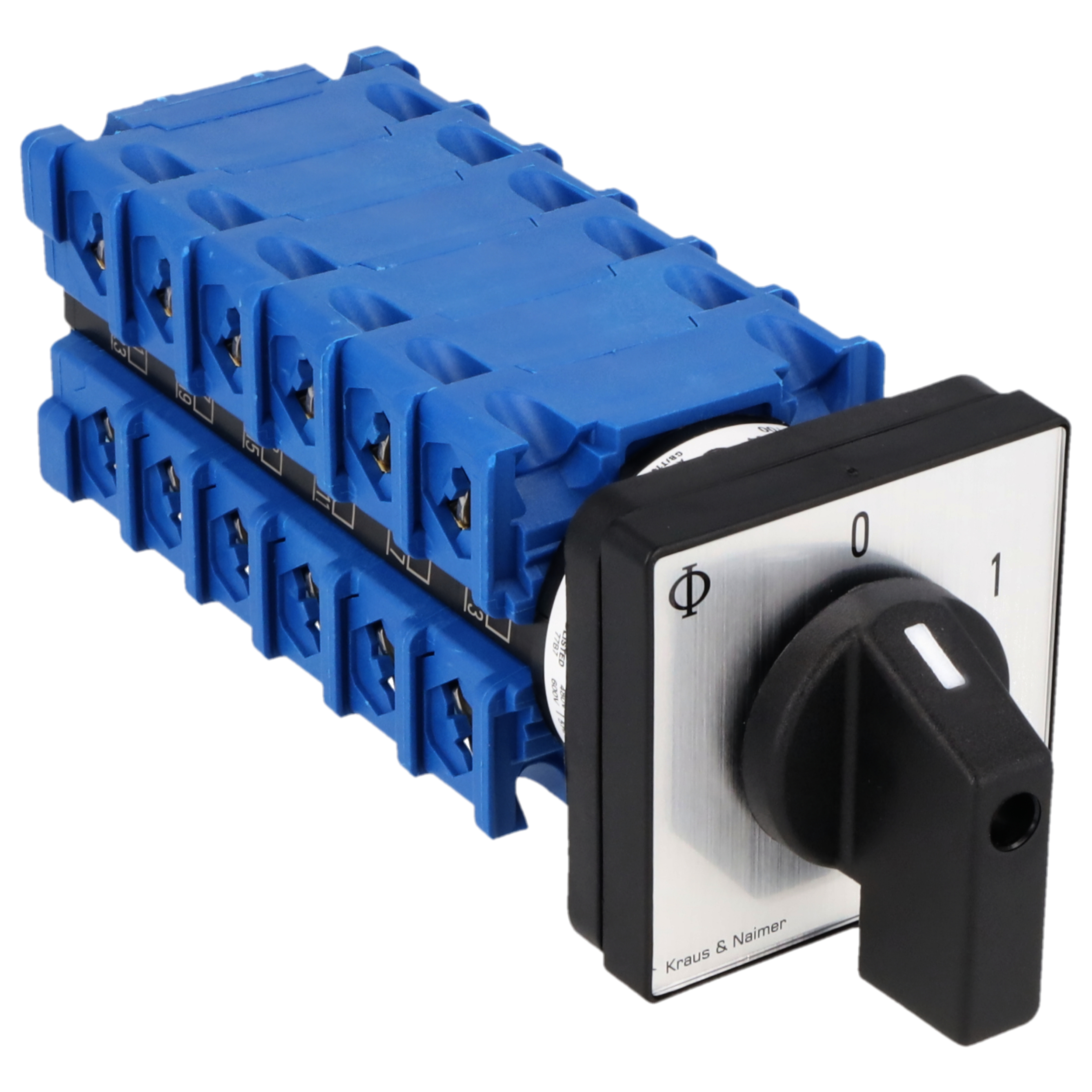 Ausschalter; 12-polig; 0-1; Fronteinbau 4-Loch