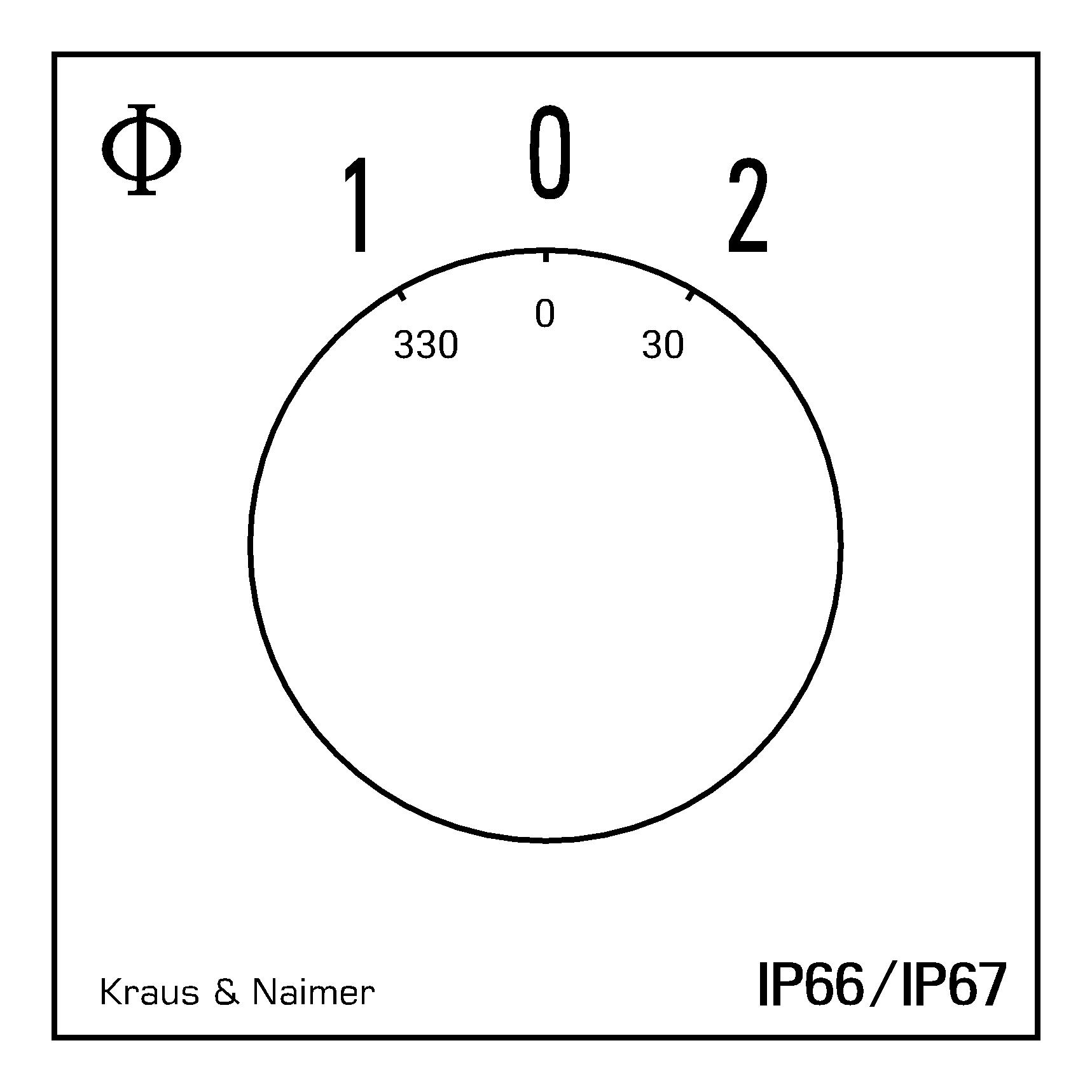 Wendeumschalter m.0, RZ; 3-polig; 1-0-1; Kunststoffgehäuse