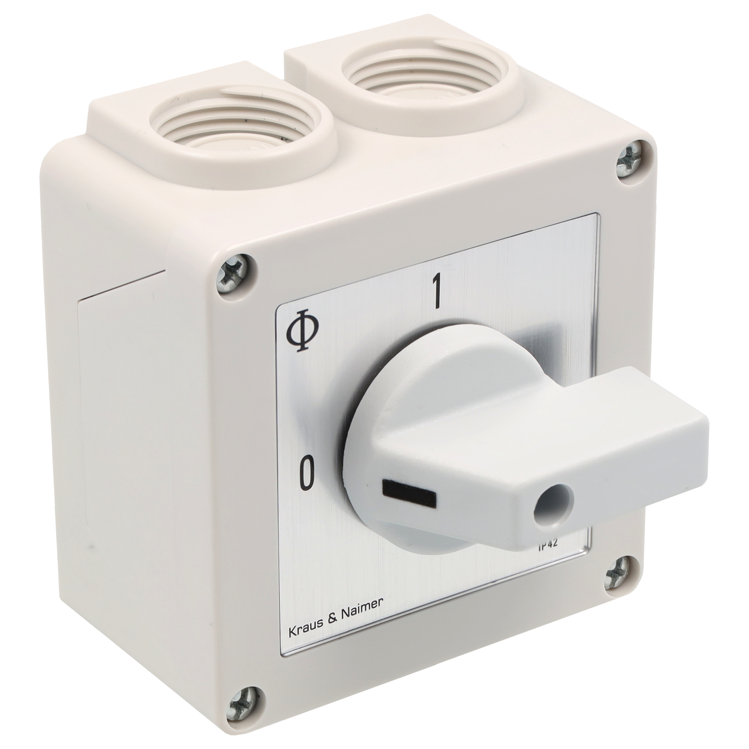 ON/OFF switch; 2-pole; 0-1; Plastic housing