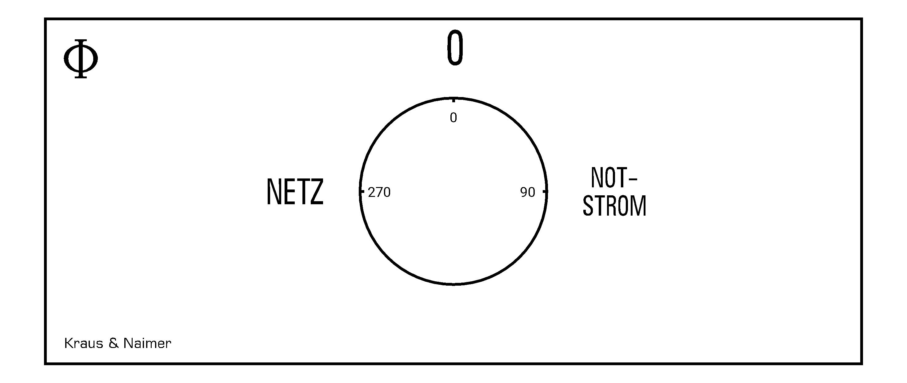 Changeover switch w. OFF; 3-pole; NETZ-0-NOTSTROM; Base mounting/DIN rail mounting