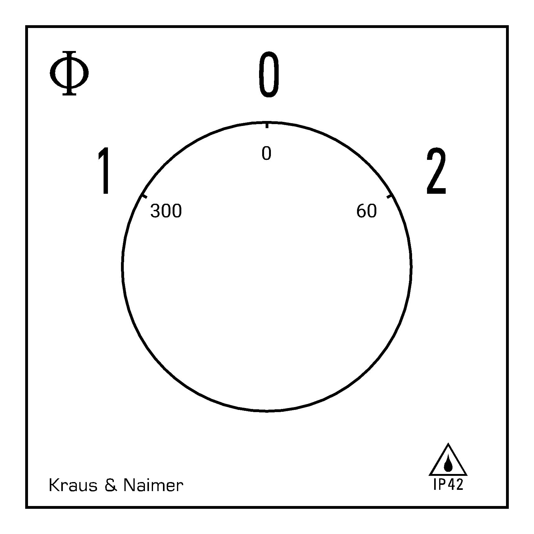 Umschalter m.0; 4-polig; 1-0-2; Kunststoffgehäuse