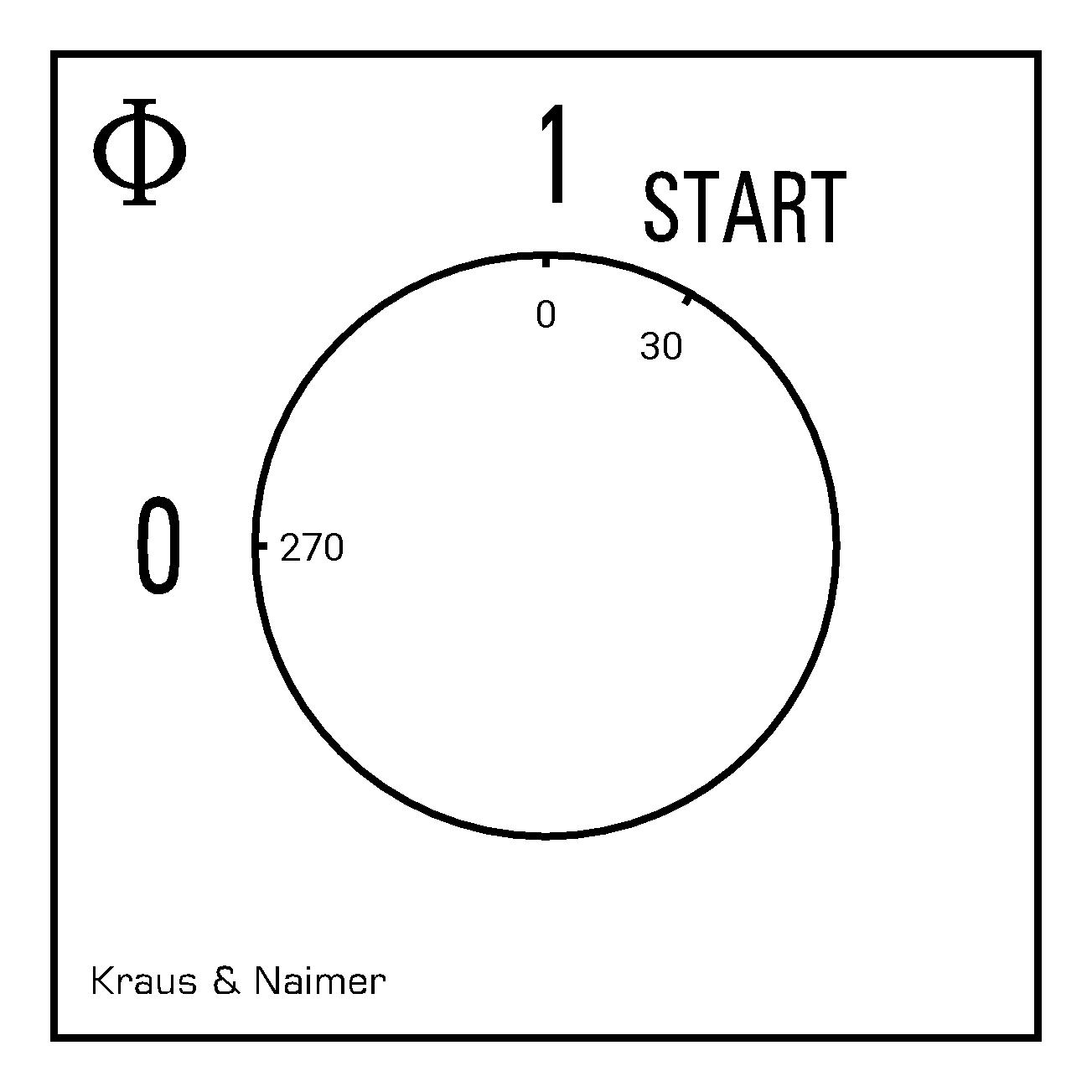 Start stop switch; 0-1-START; Panel mounting 4-hole