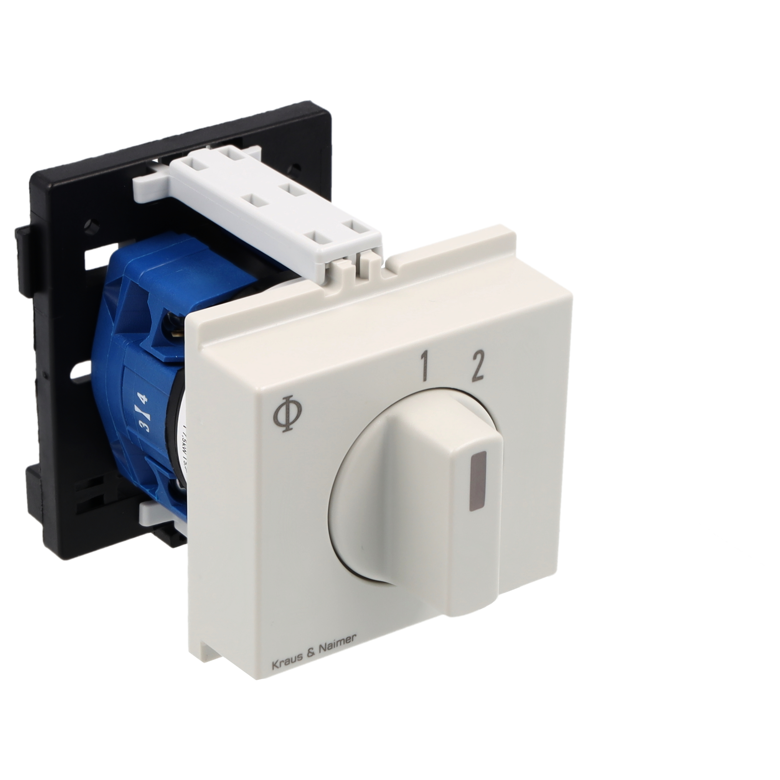 Changeover switch w/o OFF, SR; 1-pole; 1-2; DIN rail mounting