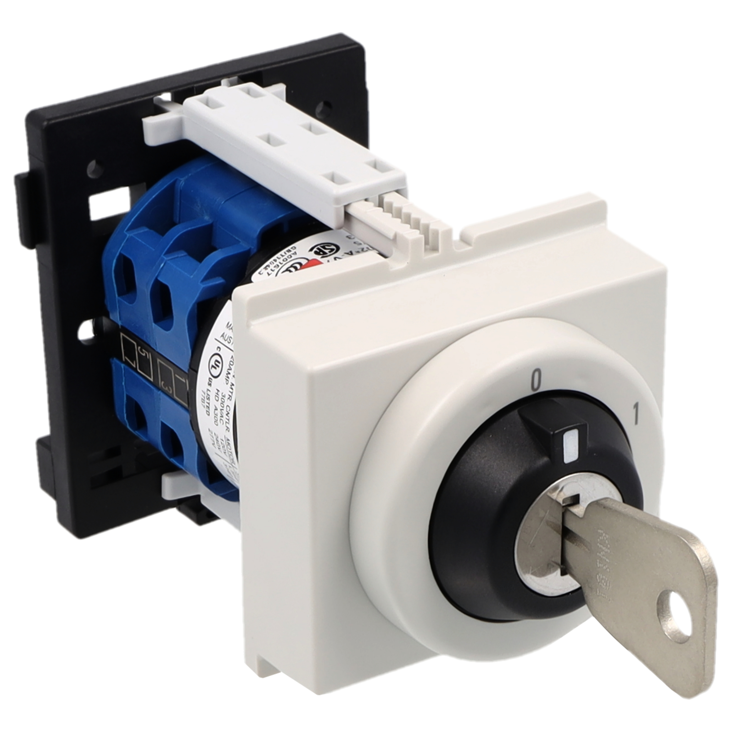 Key switch; ON/OFF switch; 3-pole; 0-1; DIN rail mounting; Key-Lock Device