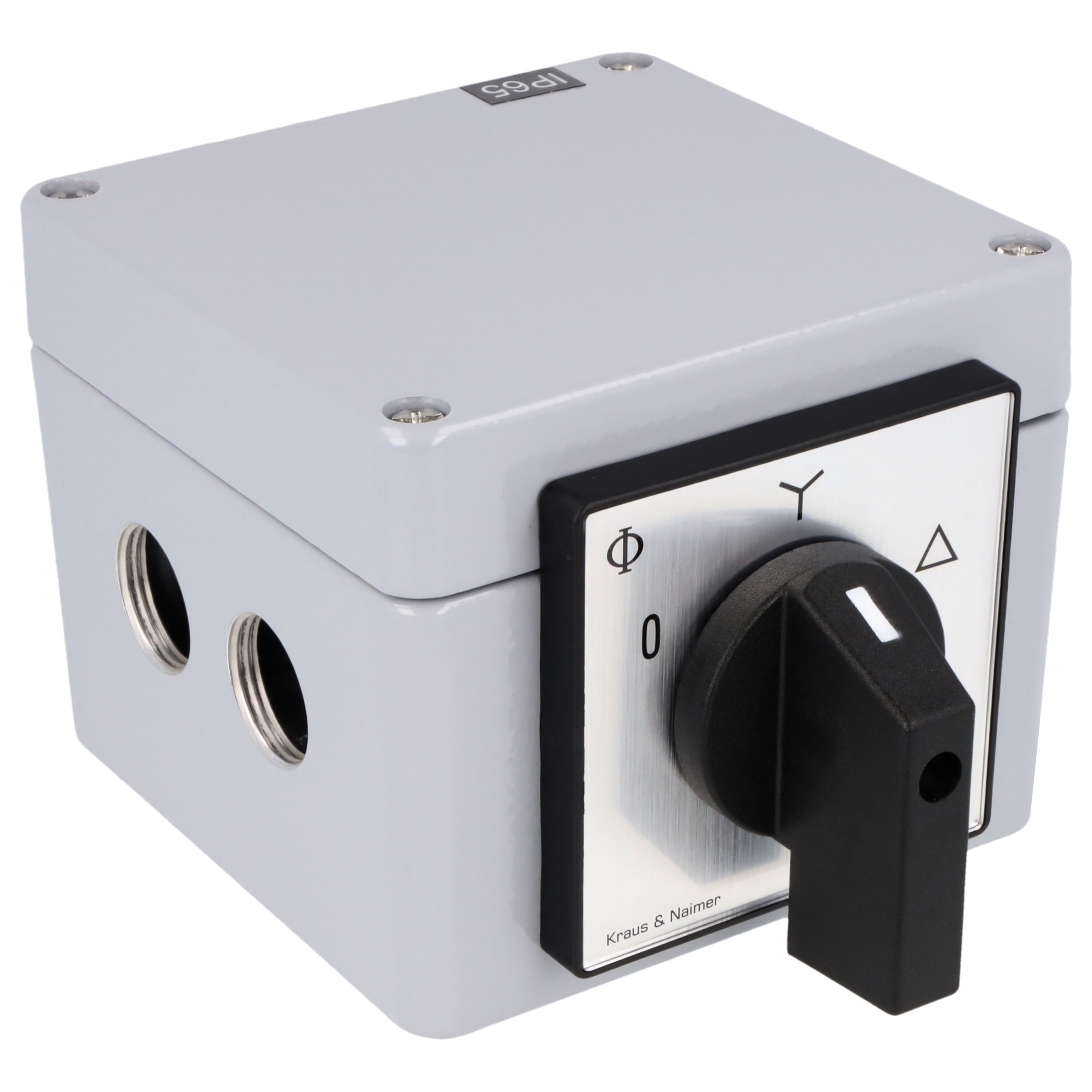 Umschalter m.0; 4-polig; 1-0-2; ALU-Gehäuse