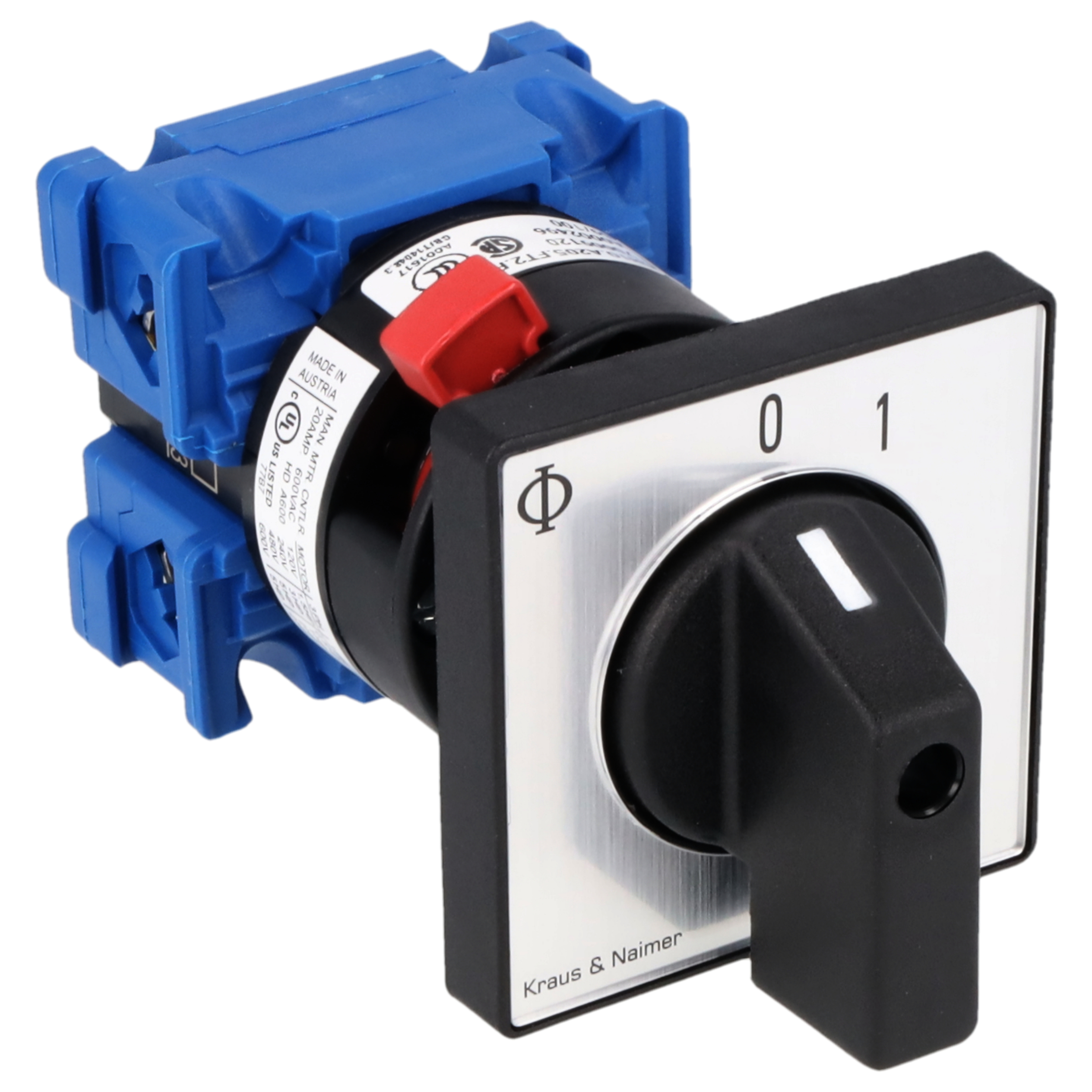 Ausschalter, RZ; 2-polig; 0-1; Zentralbefestigung