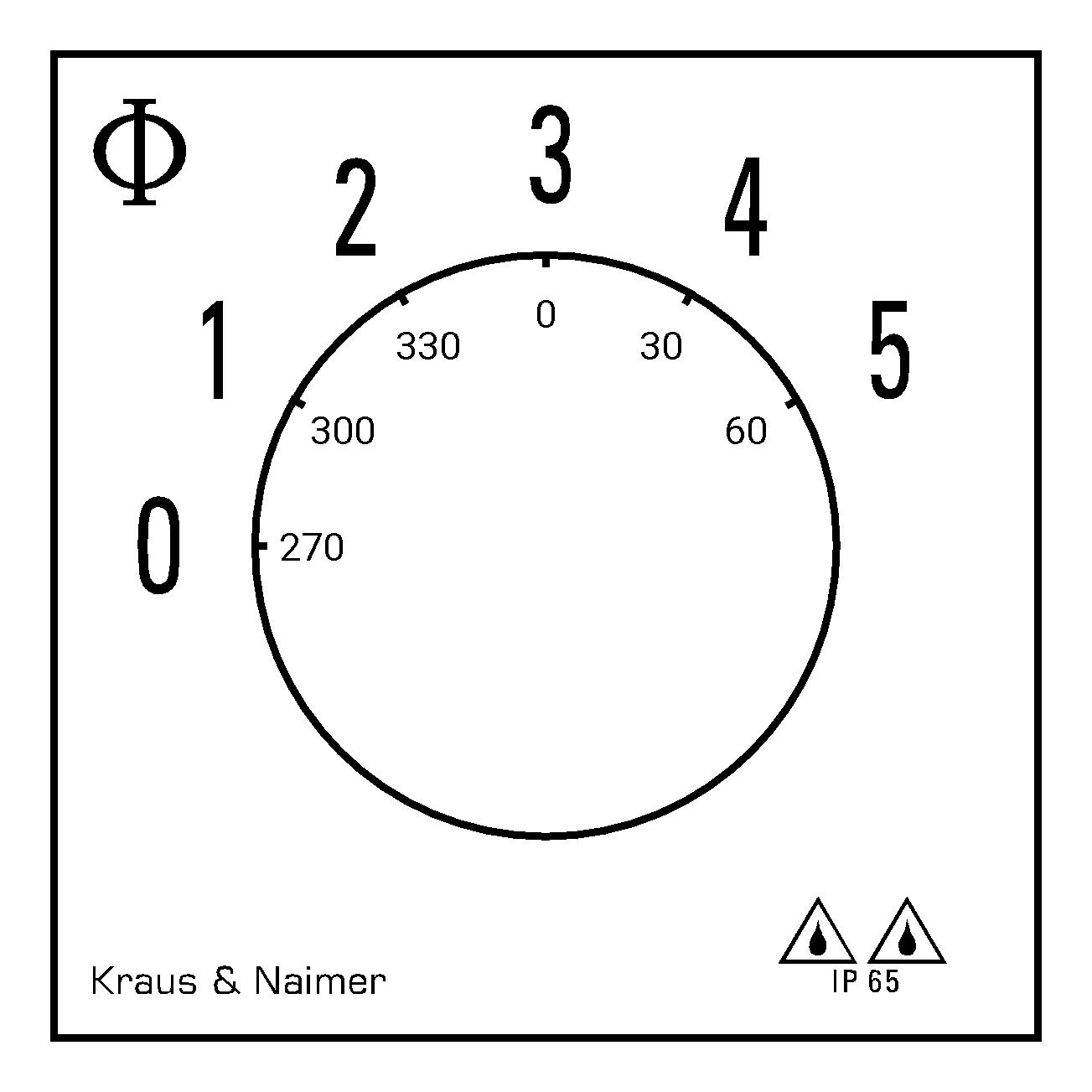 Stufenschalter 0-5; 1-polig; 0->5; Kunststoffgehäuse