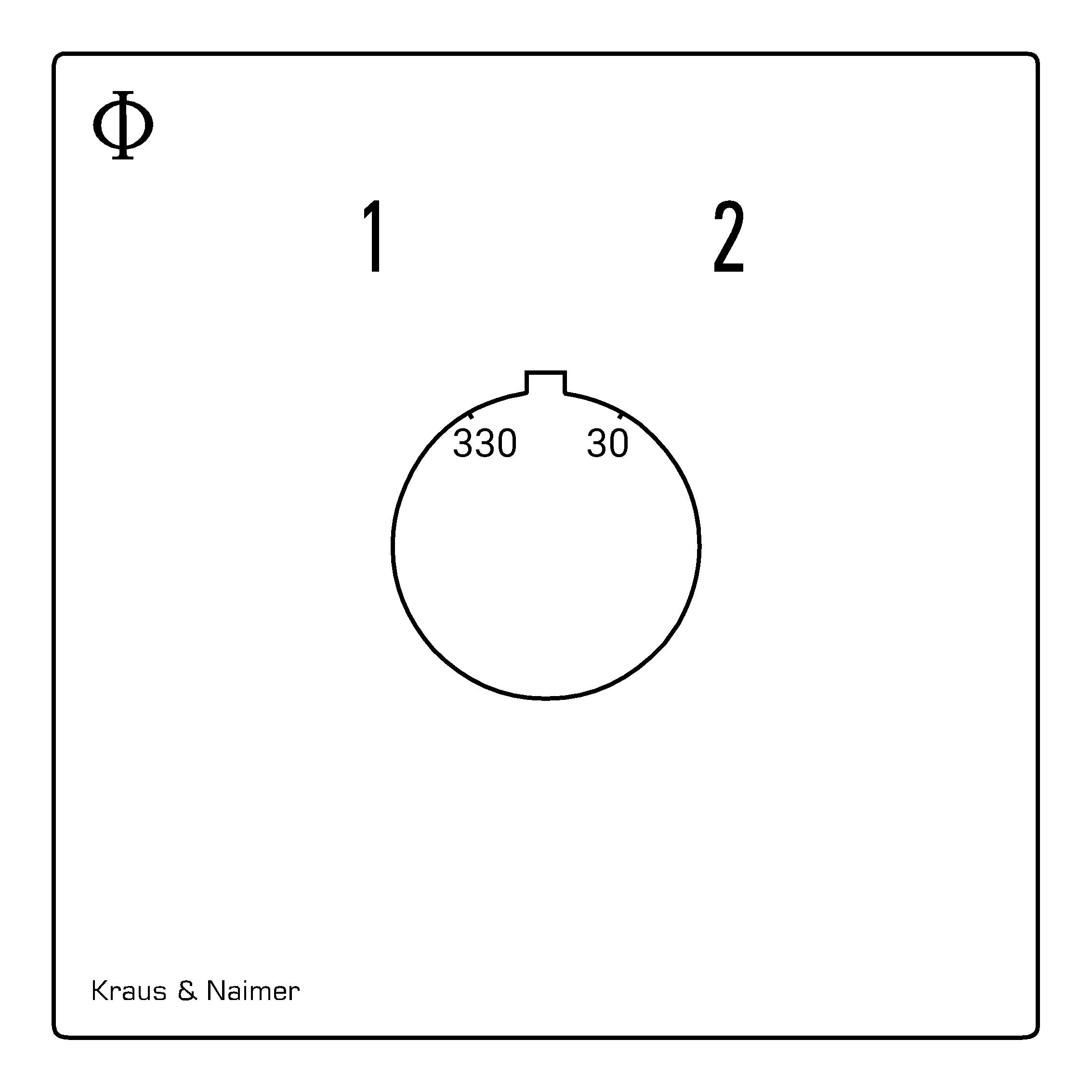 Key switch; Changeover switch w/o OFF; 1-pole; 1-2; Flush mounting; Key-Lock Device