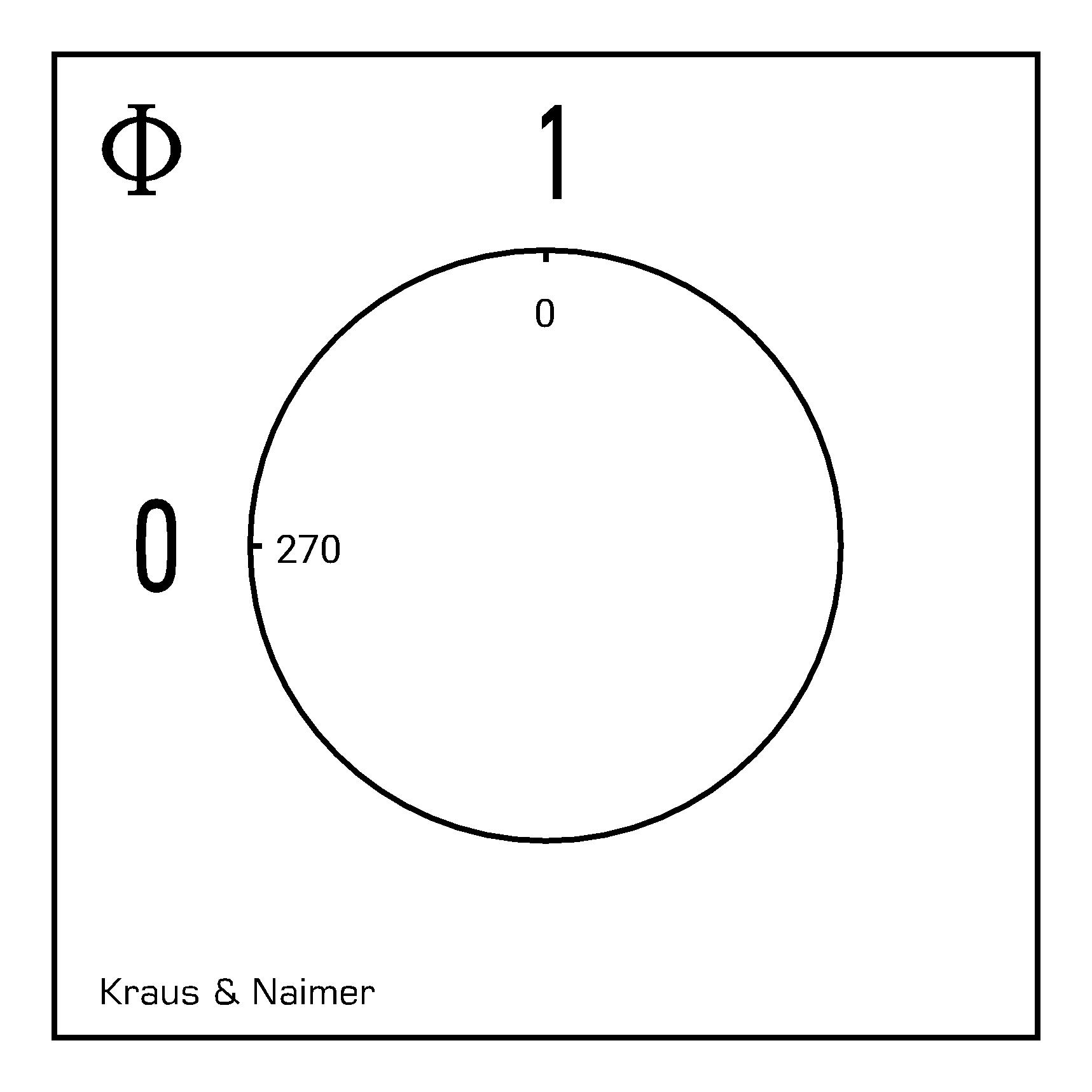 ON/OFF switch; 3-pole; 0-1; Panel mounting 4-hole