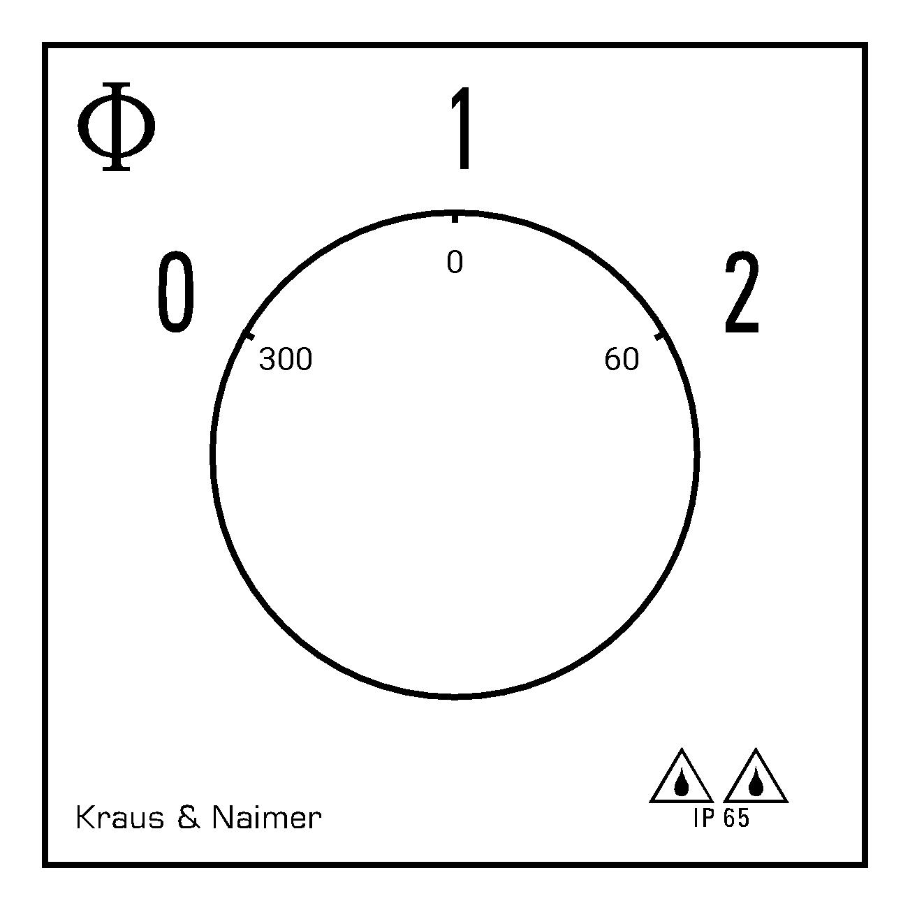 Motor switch; 0-1-2; Plastic housing