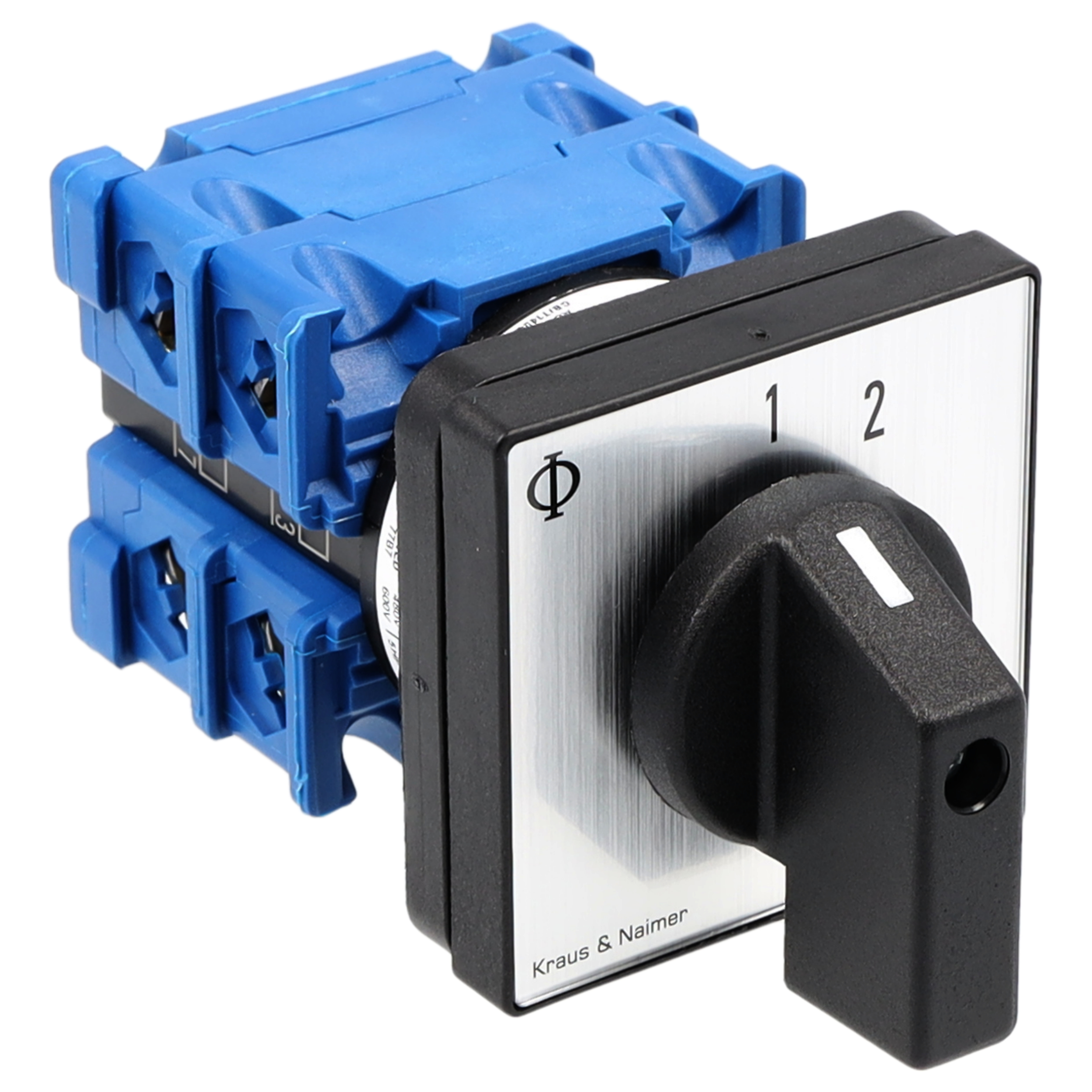 Umschalter o.0, RZ; 2-polig; 1-2; Fronteinbau 4-Loch