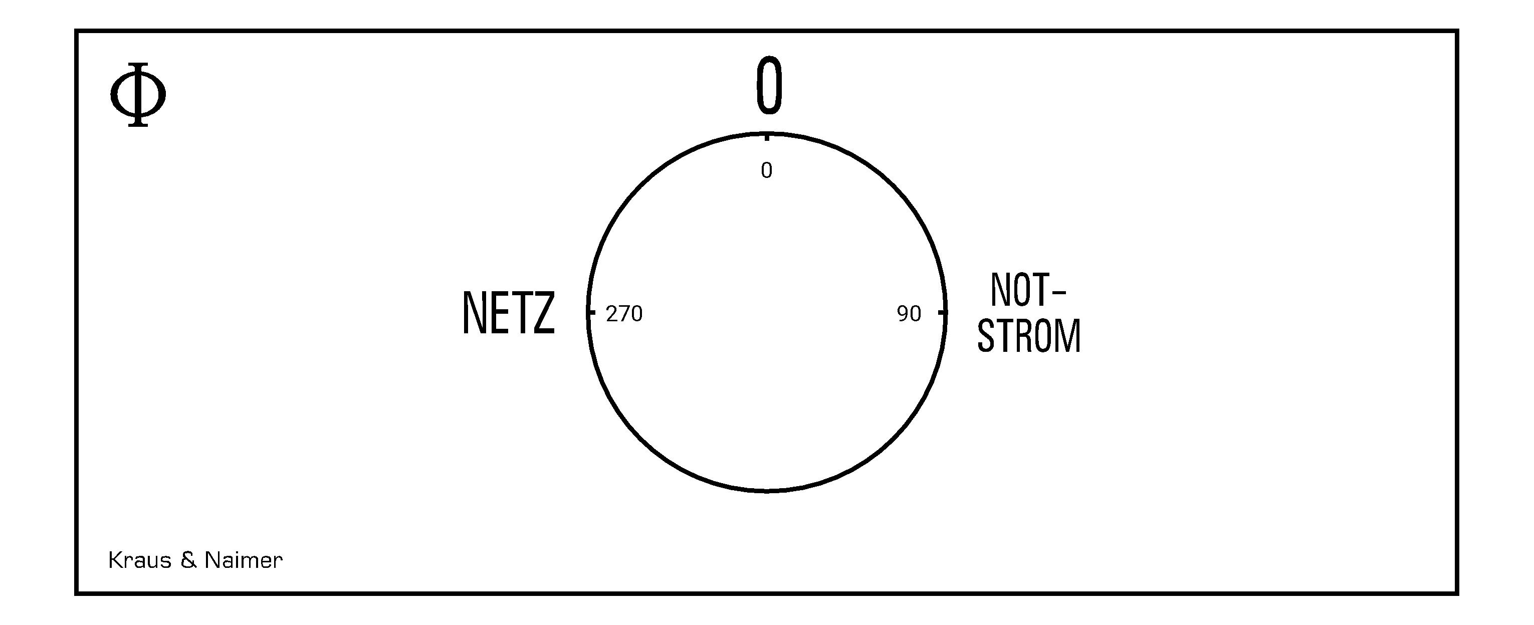 Changeover switch w. OFF; 3-pole; NETZ-0-NOTSTROM; Base mounting/DIN rail mounting