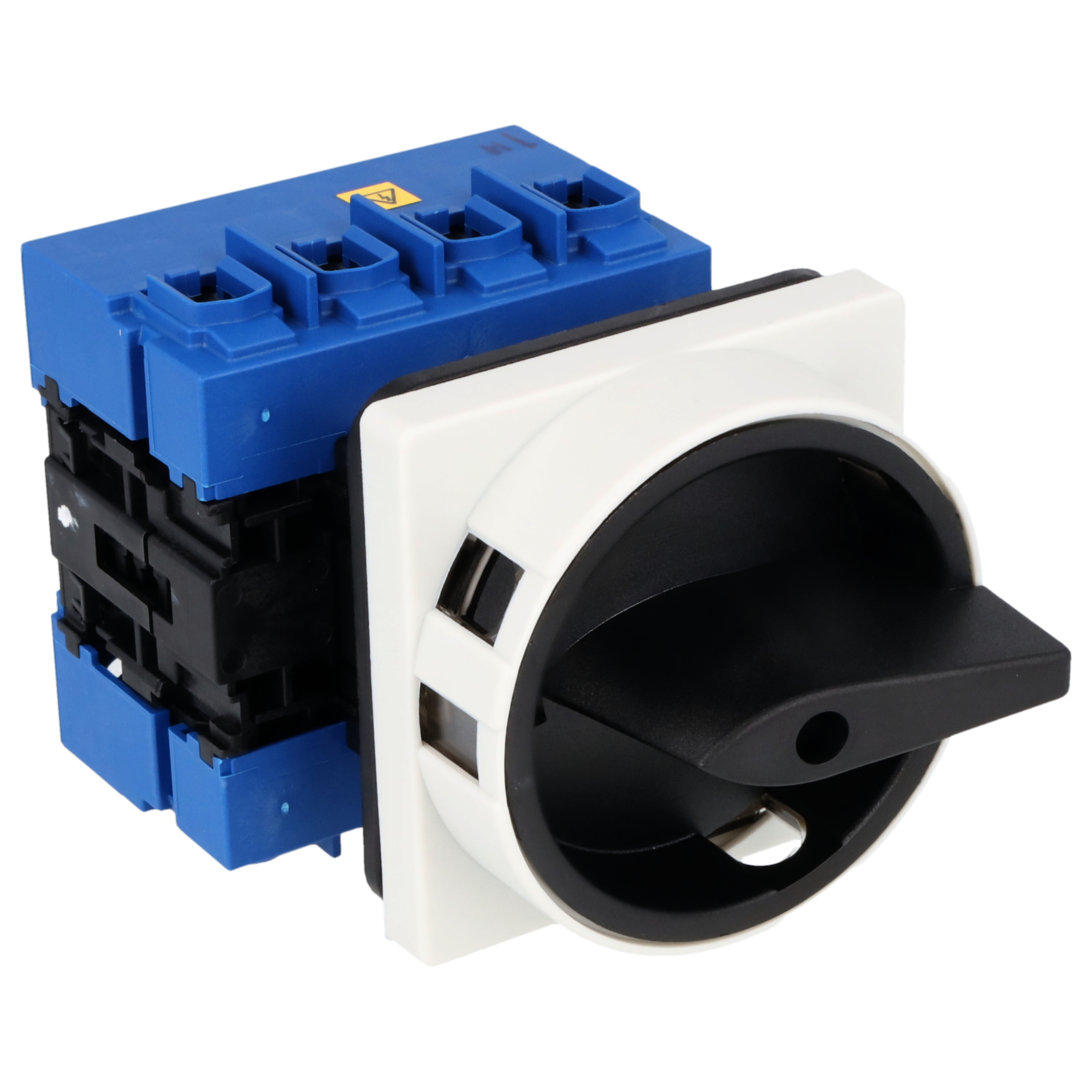 Hauptschalter; Ausschalter; 4-polig; 0-I; Fronteinbau 4-Loch; Sperrvorrichtung; schwarz