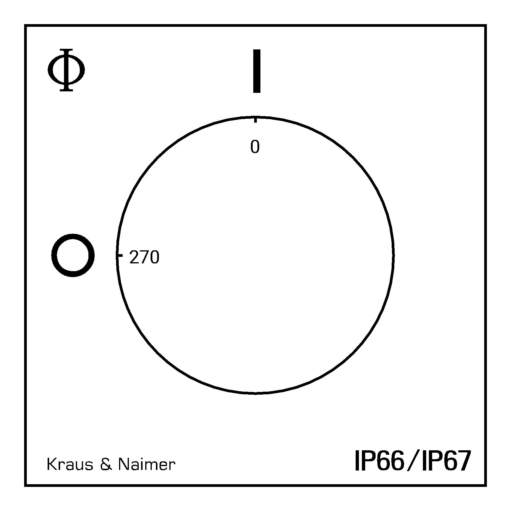 Ausschalter; 3-polig; 0-I; Kunststoffgehäuse