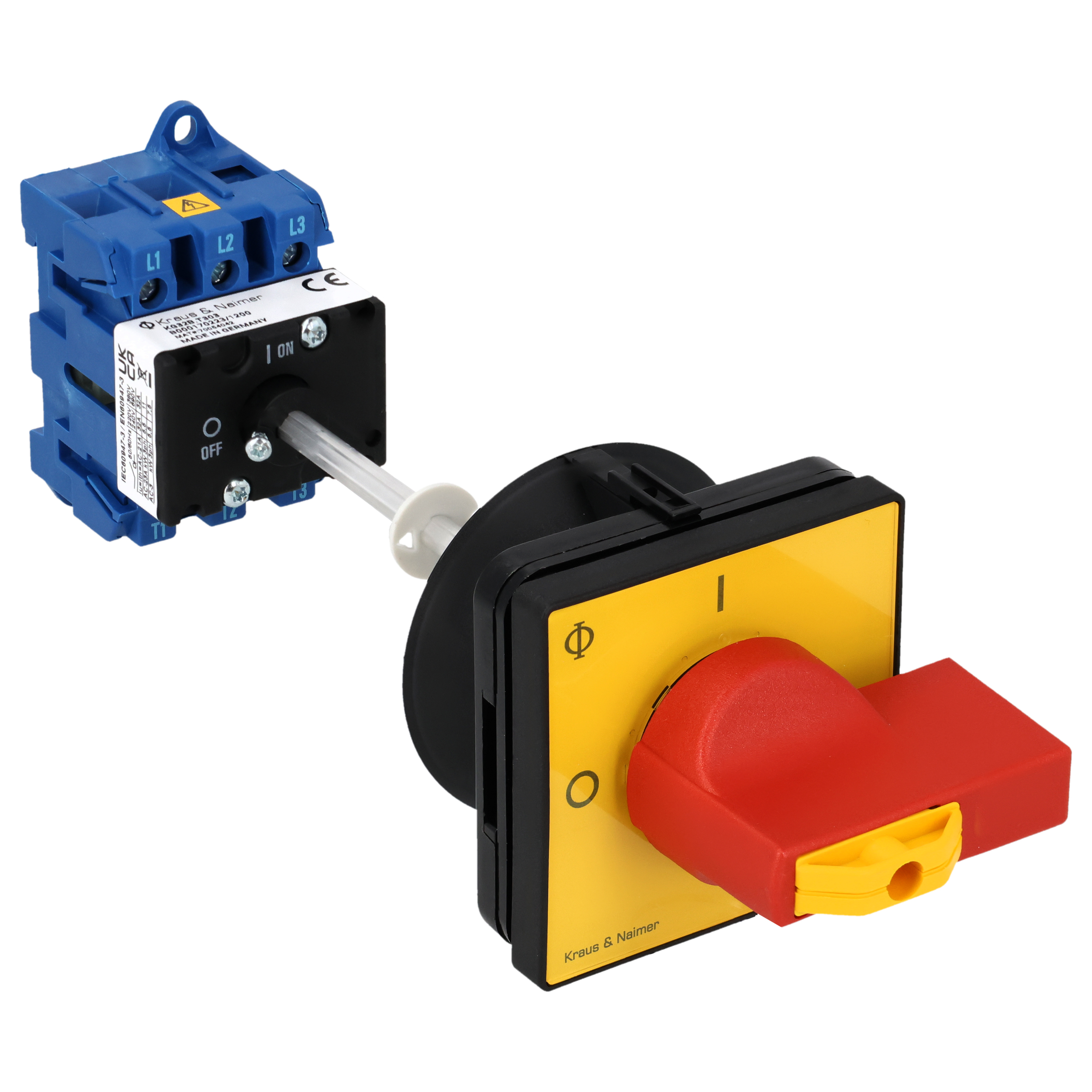 Main switch; ON/OFF switch; 3-pole; 0-I; Base mounting/DIN rail ...