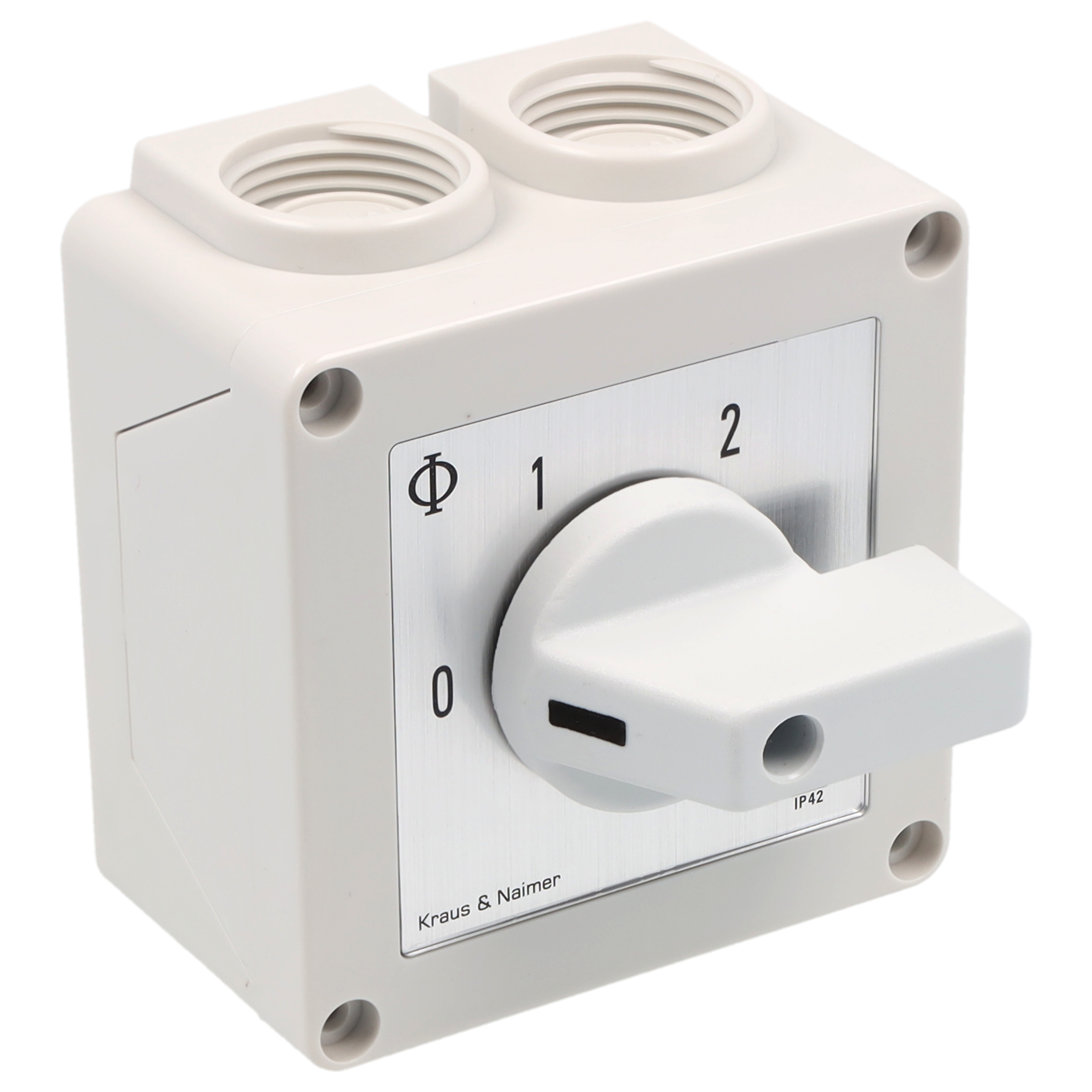 General application switch (2 Gang); 1-pole; 0-1-2; Plastic housing