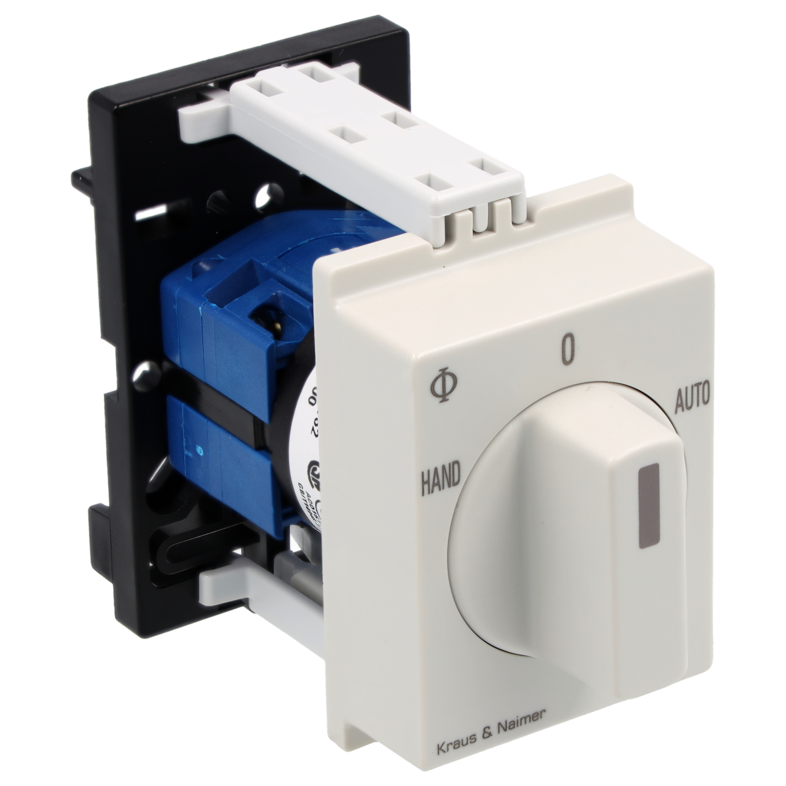 Changeover switch w. OFF, isol. cont., SR; 1-pole; 1-0-1; DIN rail mounting