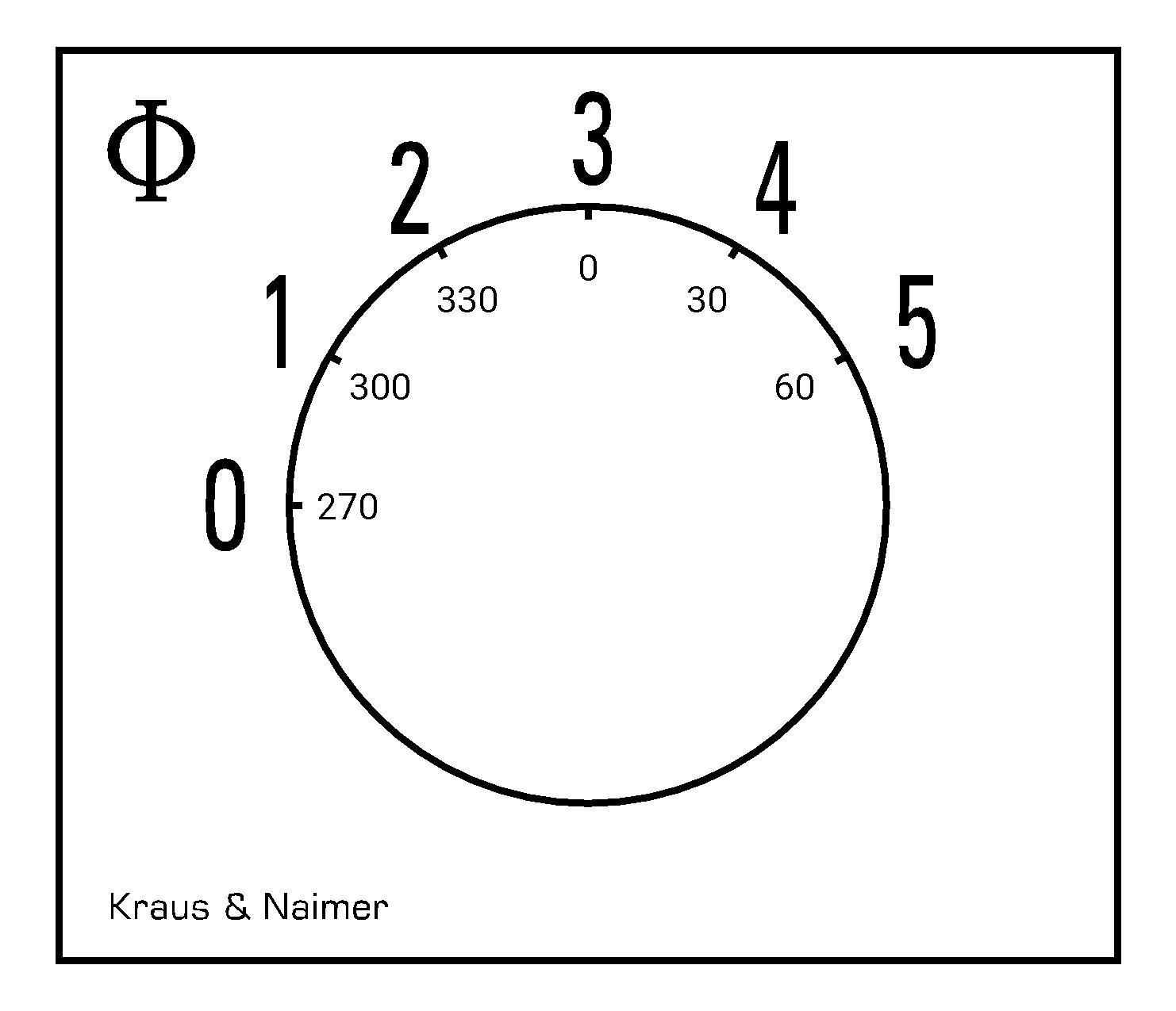 Multi-step switch 0-5; 1-pole; 0->5; DIN rail mounting