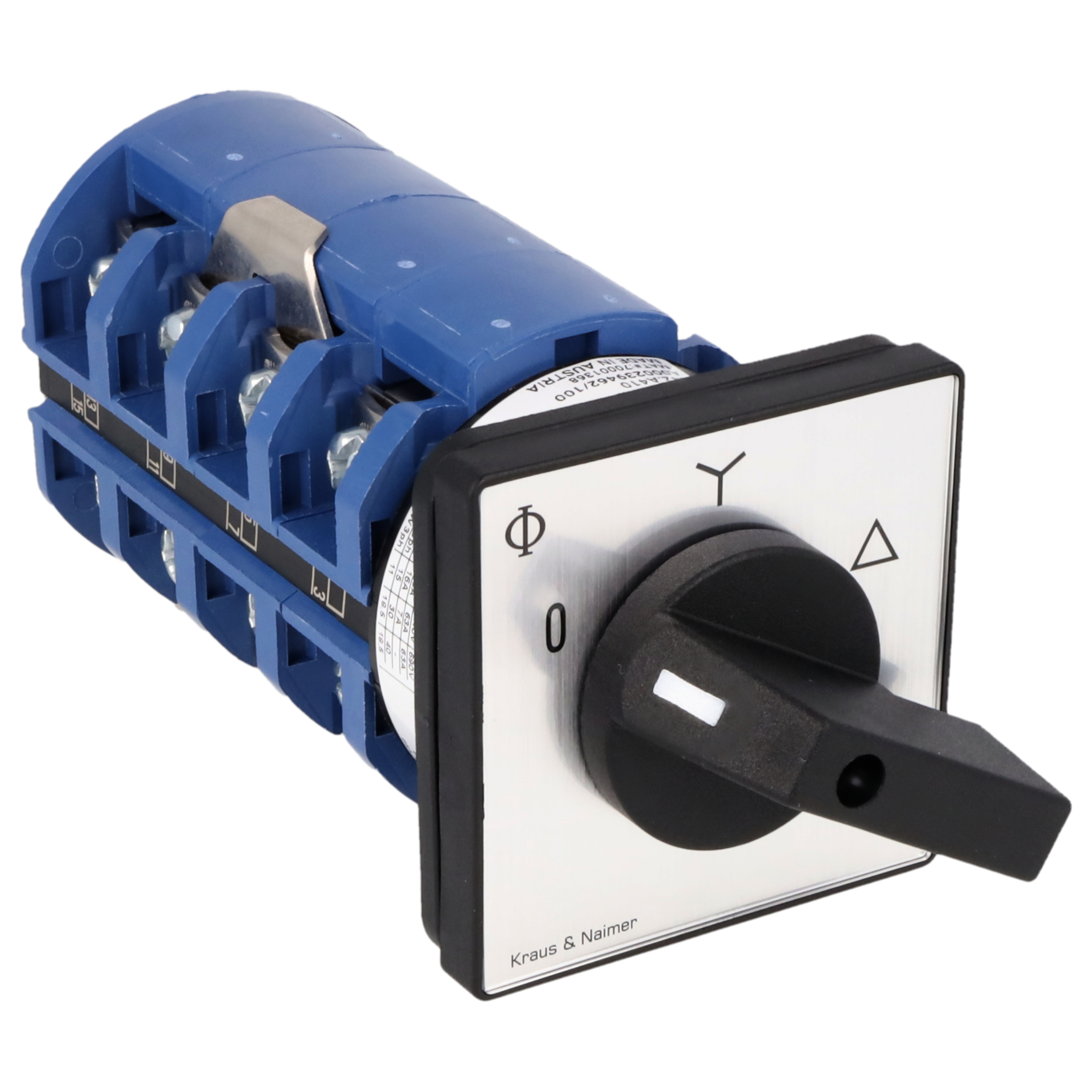 Stern-Dreieck-Schalter; 0-Stern-Dreieck; Fronteinbau 4-Loch