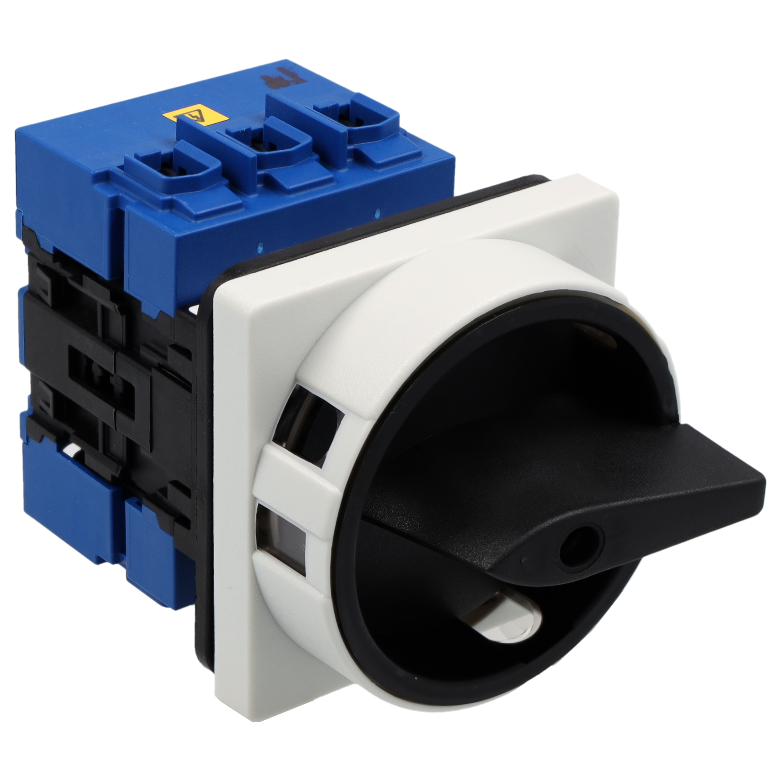 Main switch; ON/OFF switch; 3-pole; 0-I; Panel mounting 4-hole; Padlock Device; black