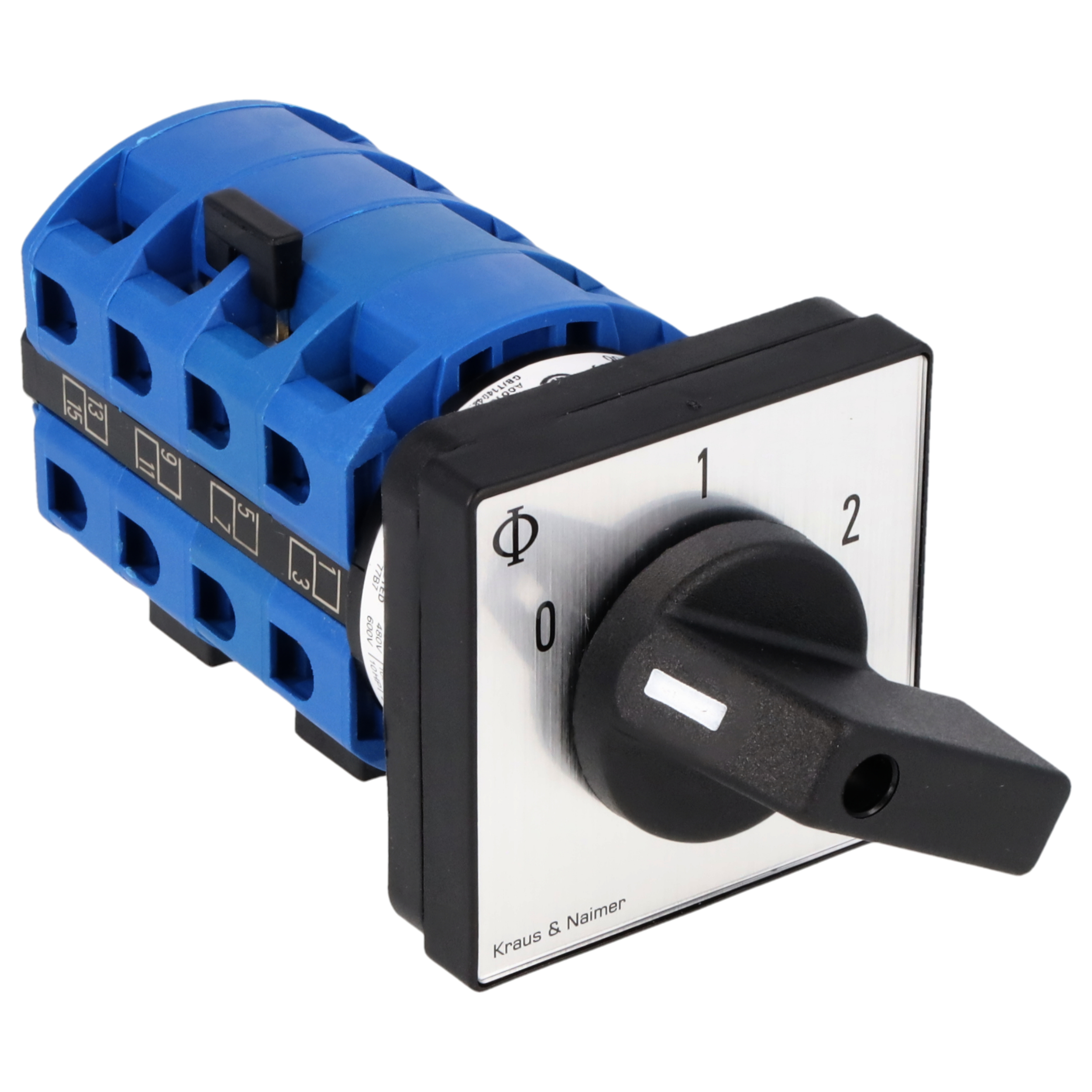 Dahlanderschalter; 0-1-2; Fronteinbau 4-Loch