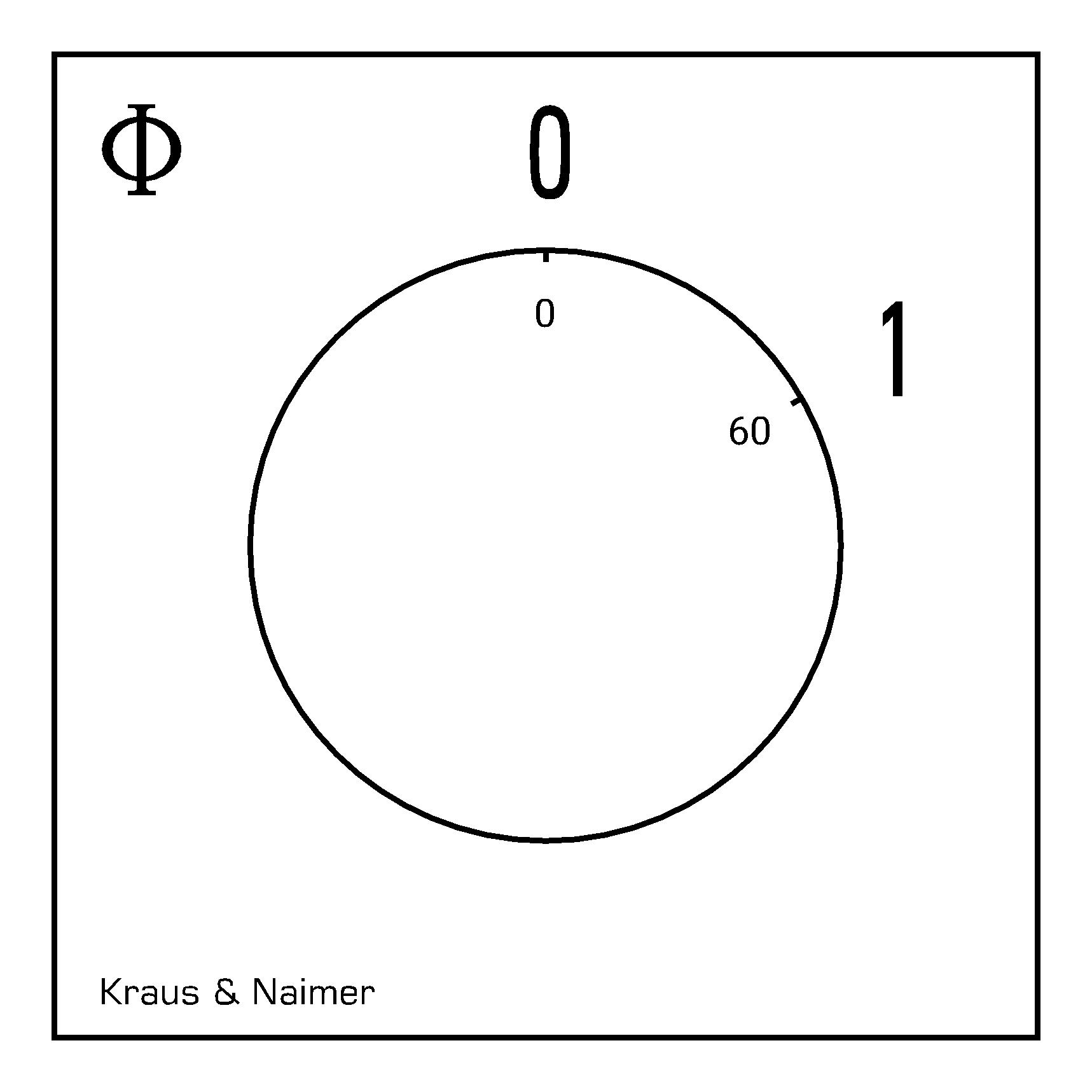 Ausschalter; 3-polig; 0-1; Fronteinbau 4-Loch