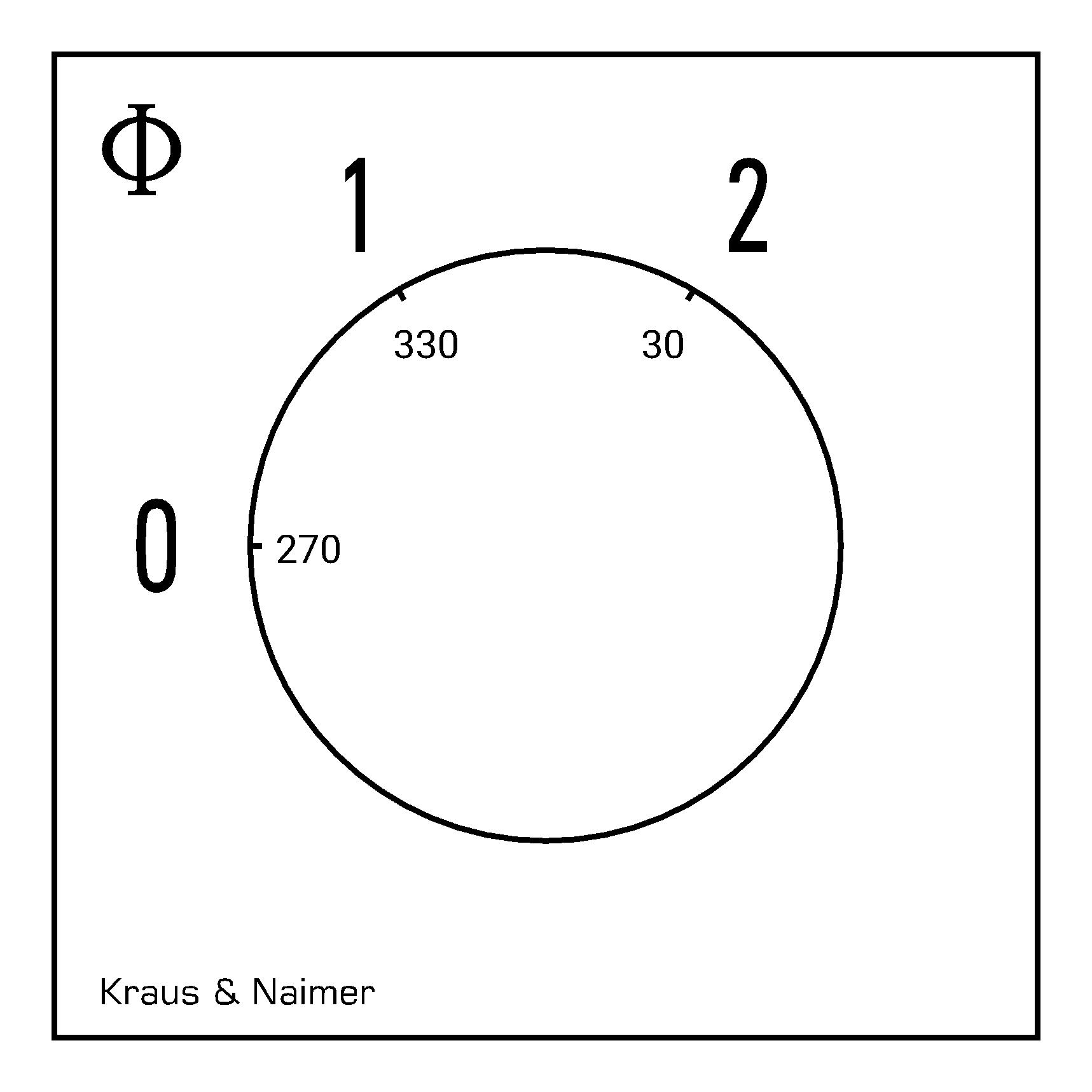 General application switch (2 Gang); 2-pole; 0-1-2; Panel mounting 4-hole