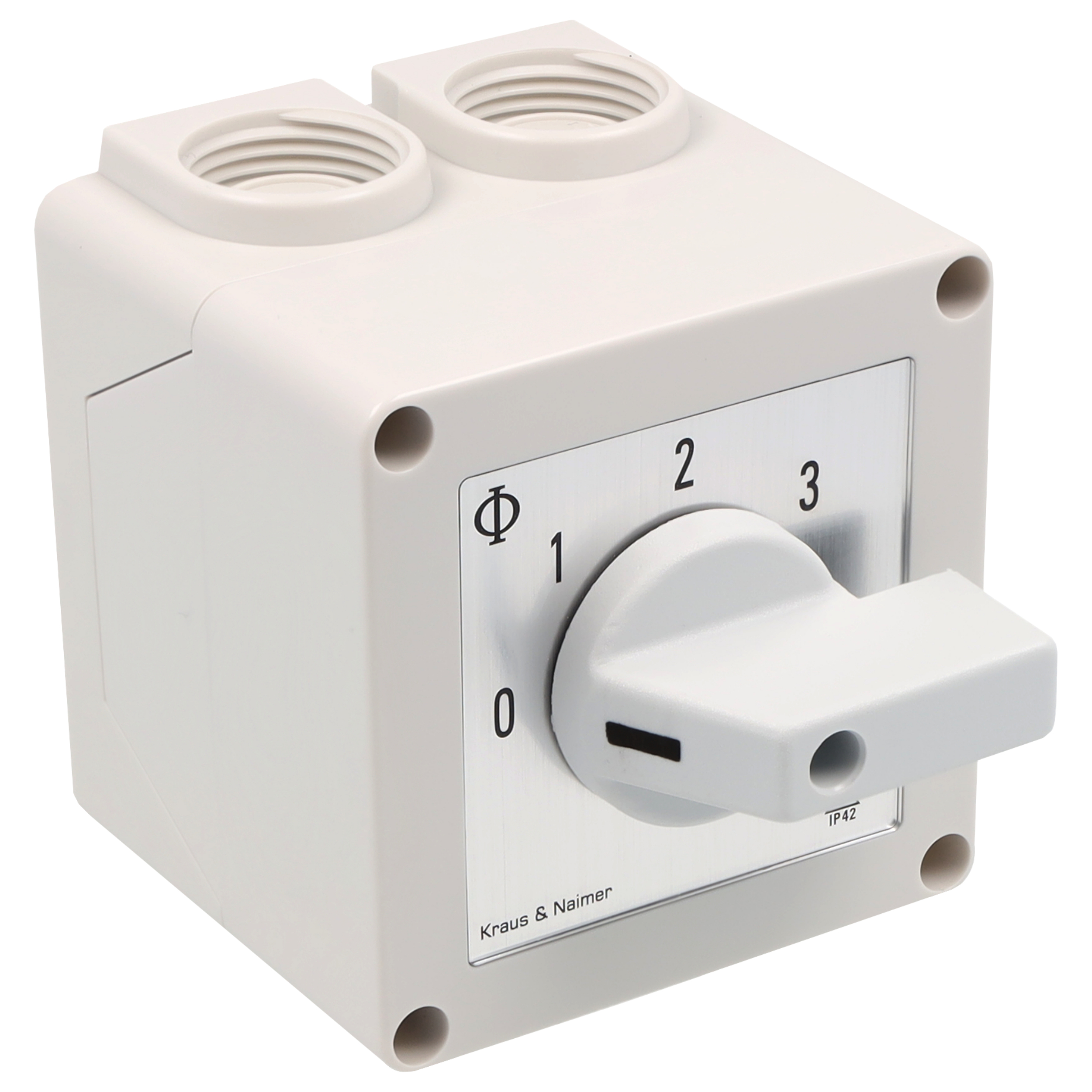 Multi-step switch 0-3; 2-pole; 0-1-2-3; Plastic housing