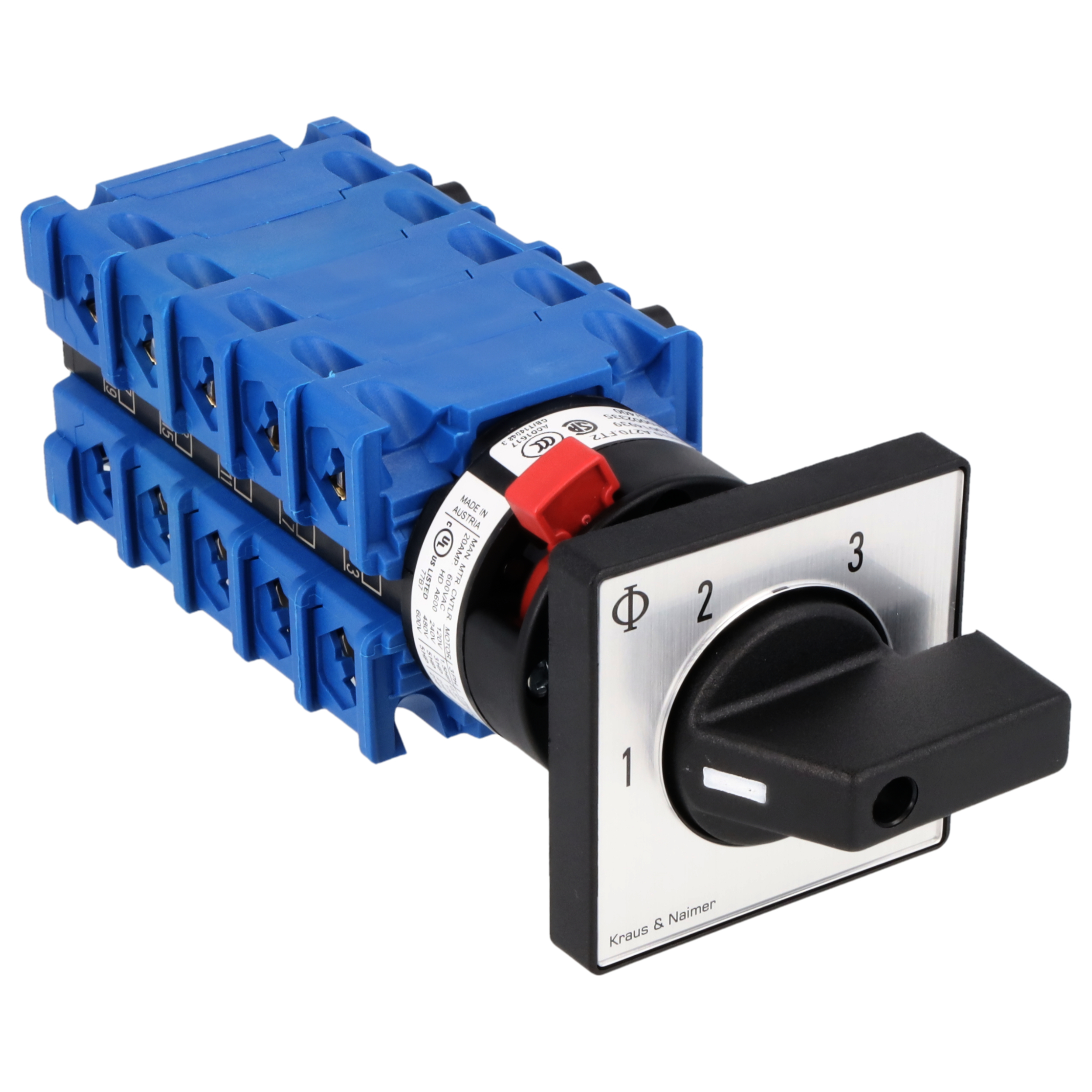 Multi-step switch 1-3; 3-pole; 1-2-3; single hole mounting