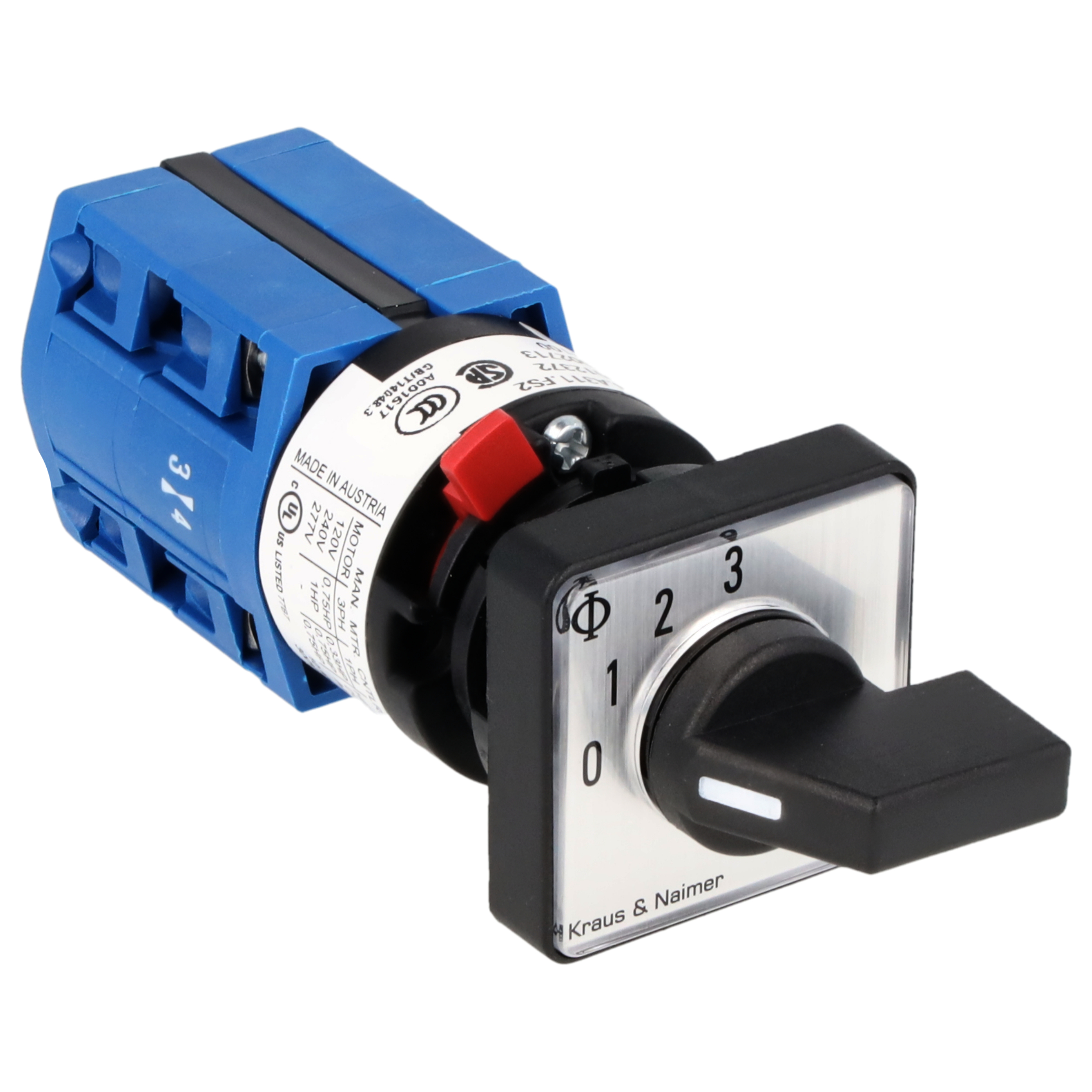 Gruppenschalter 3 Gr.; 1-polig; 0-1-2-3; Zentralbefestigung