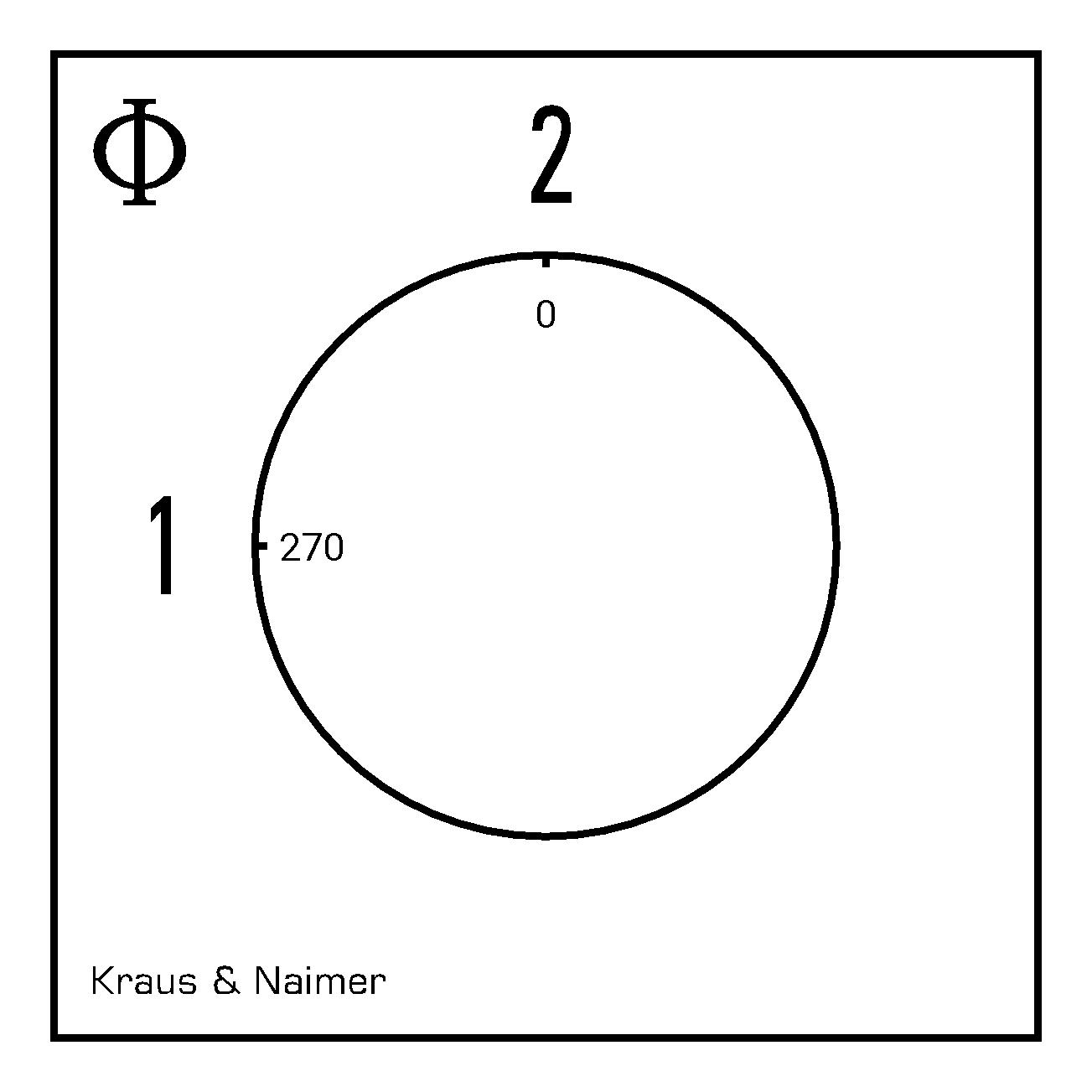 DC - Changeover switch w/o OFF; 1-pole; 1-2; Panel mounting 4-hole