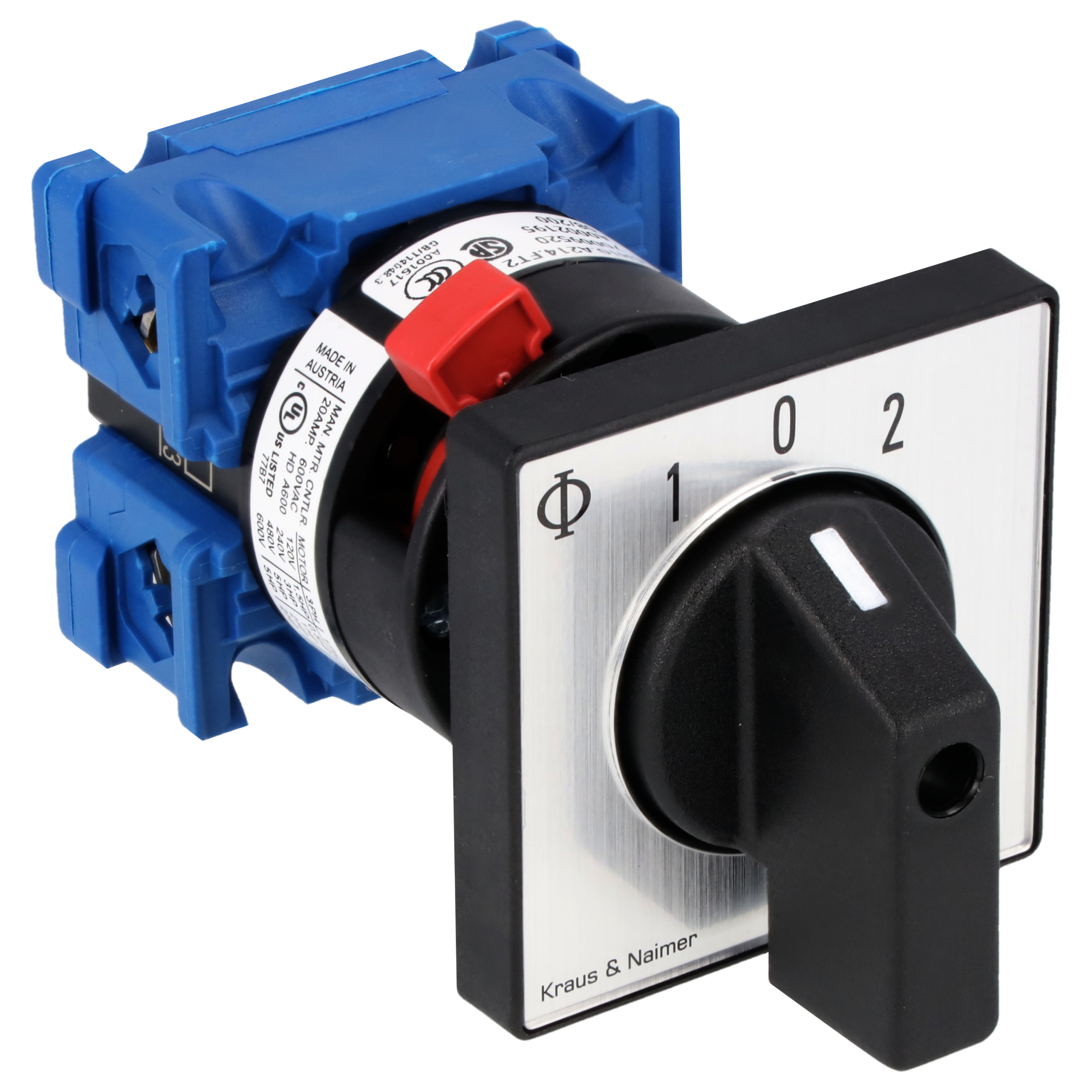 Umschalter m.0, RZ; 1-polig; 1-0-1; Zentralbefestigung