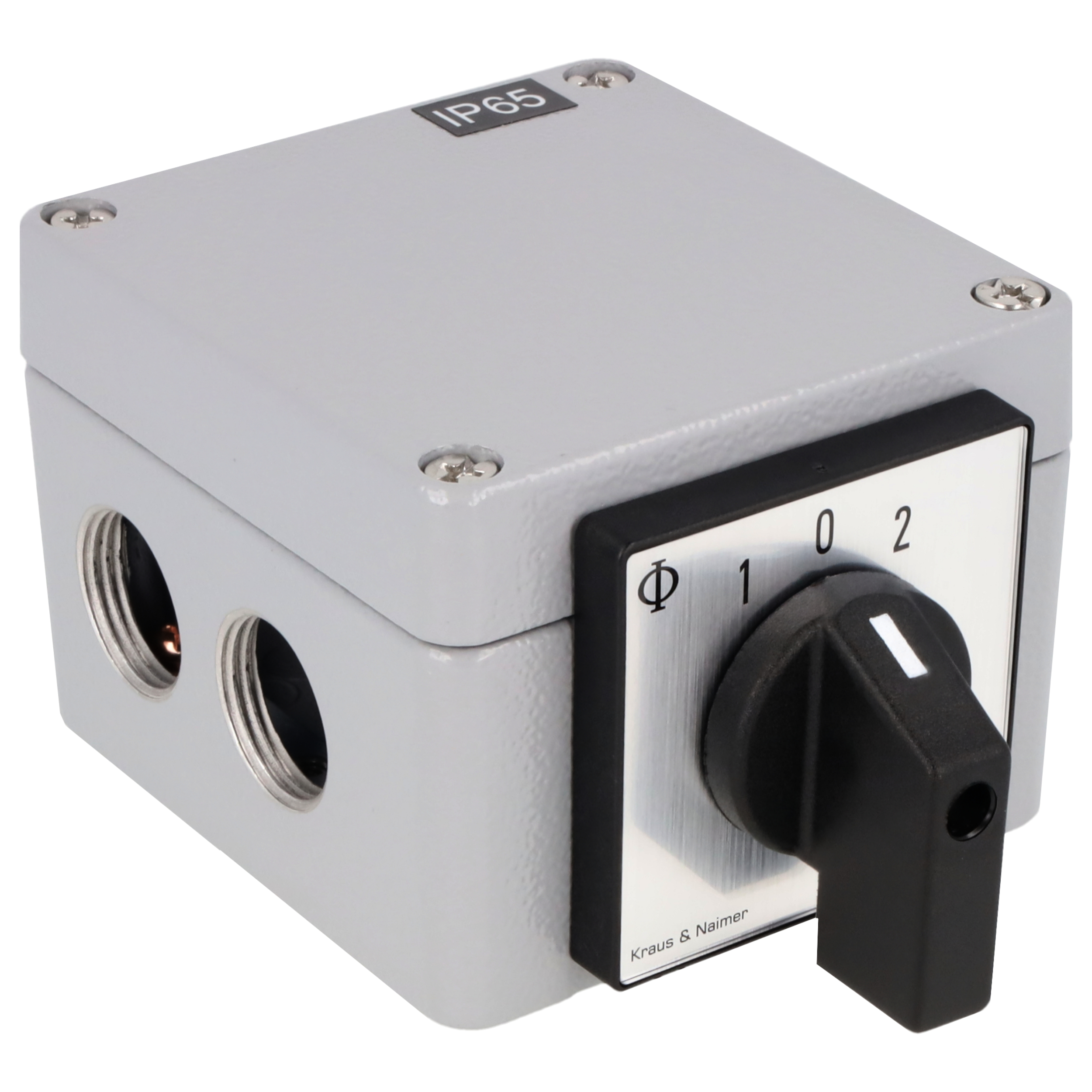 Wendeumschalter m.0, RZ; 3-polig; 1-0-1; ALU-Gehäuse