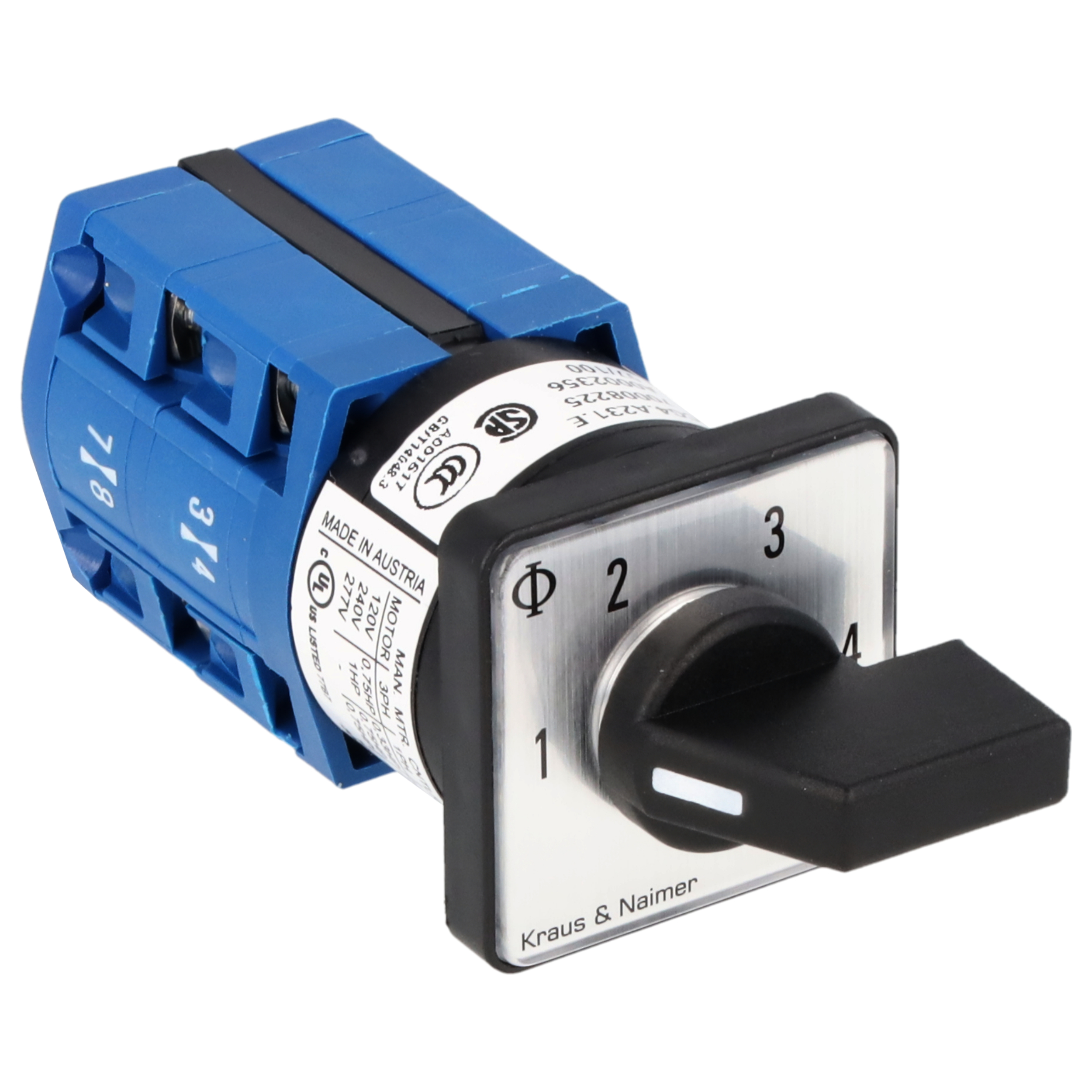 Changeover switch 1>0-2; 2-pole; 1-0-2; Panel mounting 2-hole