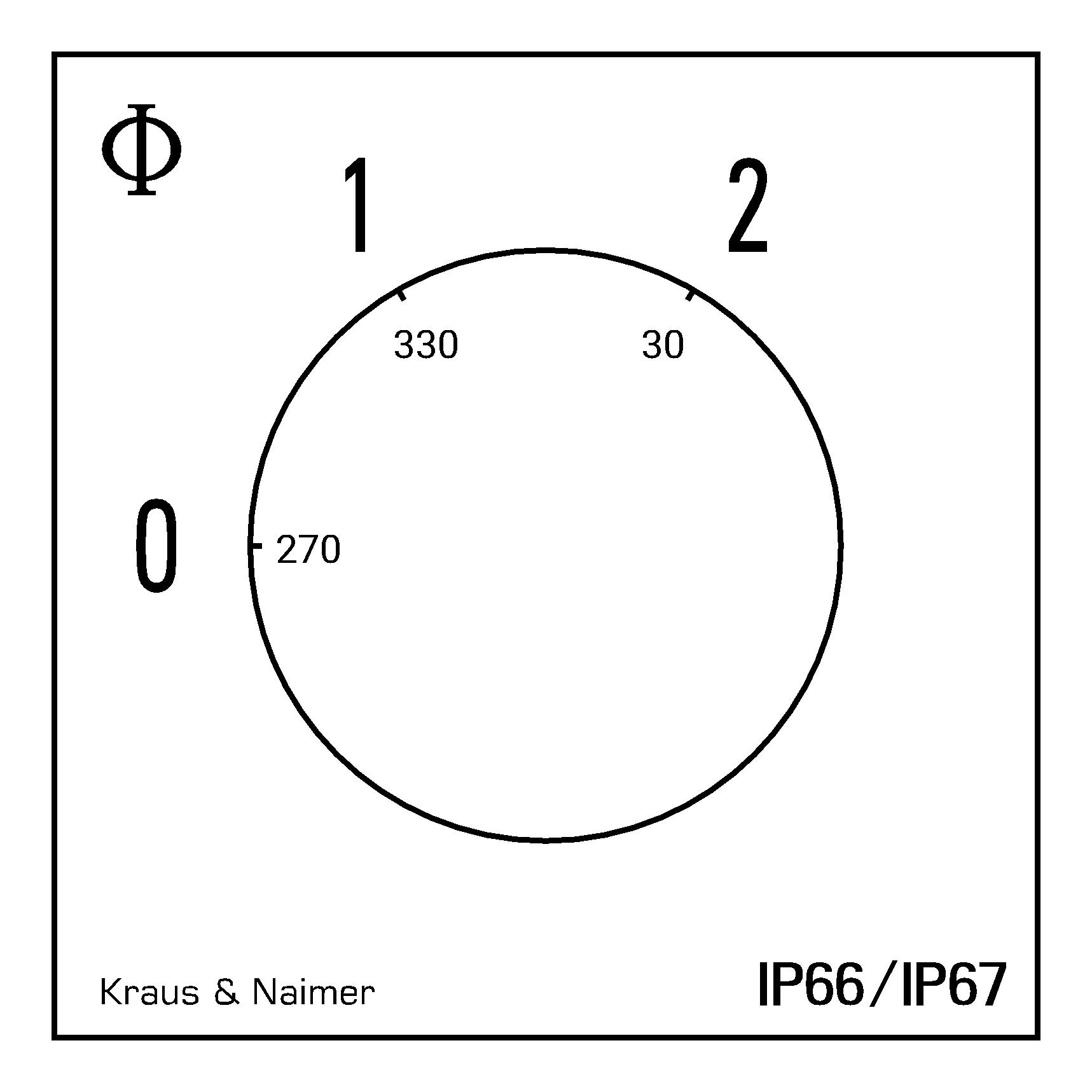 Gruppenschalter 2 Gr.; 2-polig; 0-1-2; Kunststoffgehäuse
