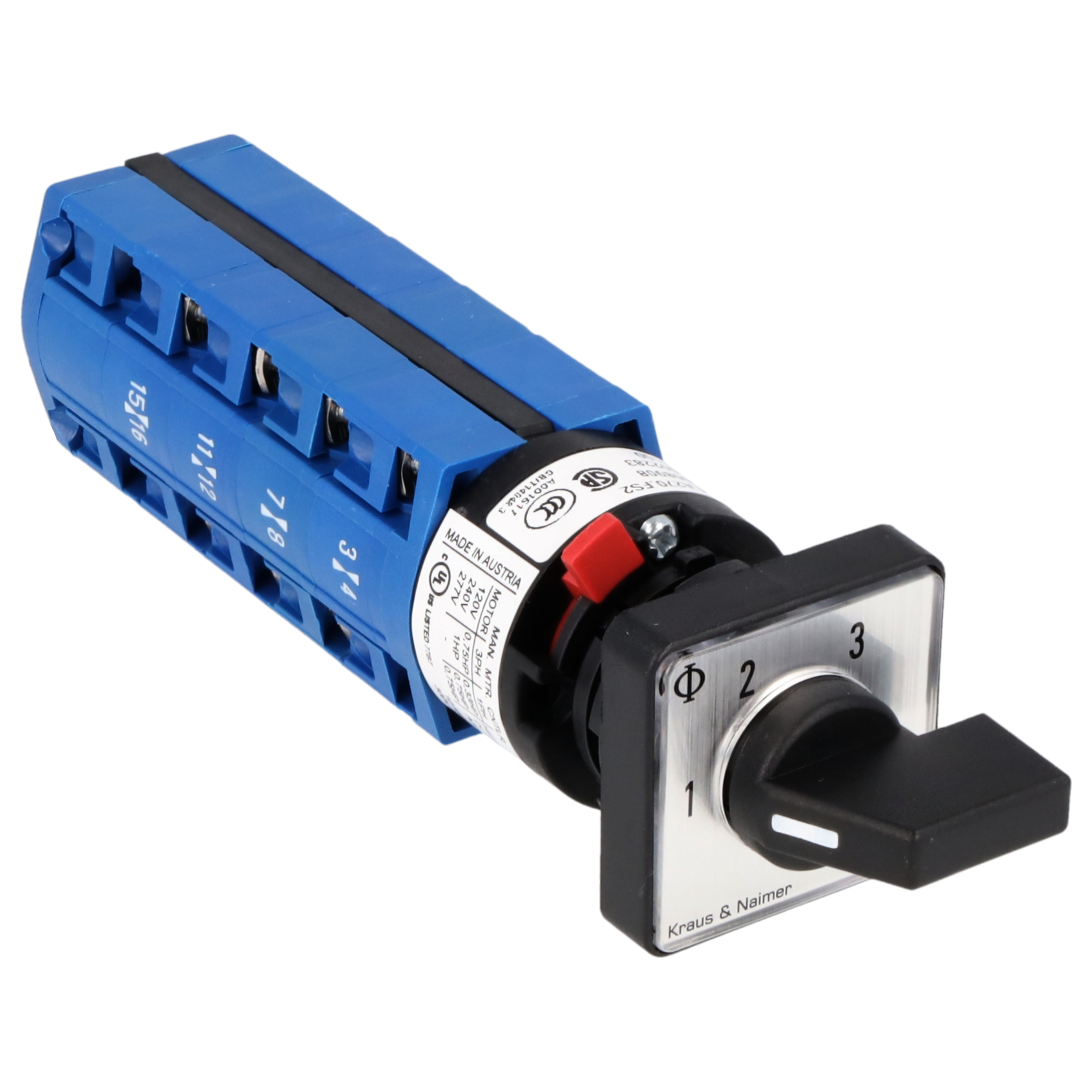 Stufenschalter 1-3; 3-polig; 1-2-3; Zentralbefestigung