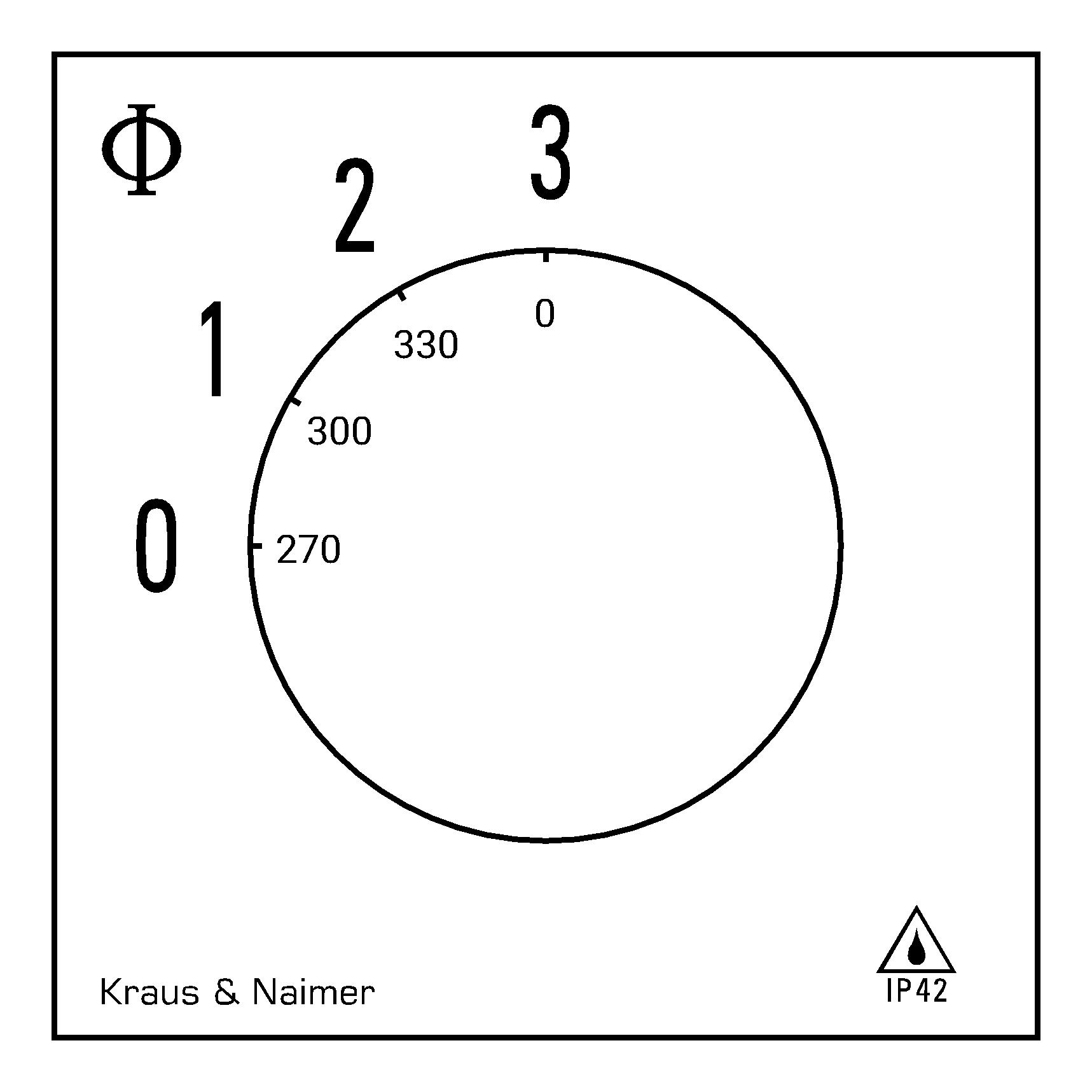 Gruppenschalter 3 Gr.; 1-polig; 0-1-2-3; Kunststoffgehäuse